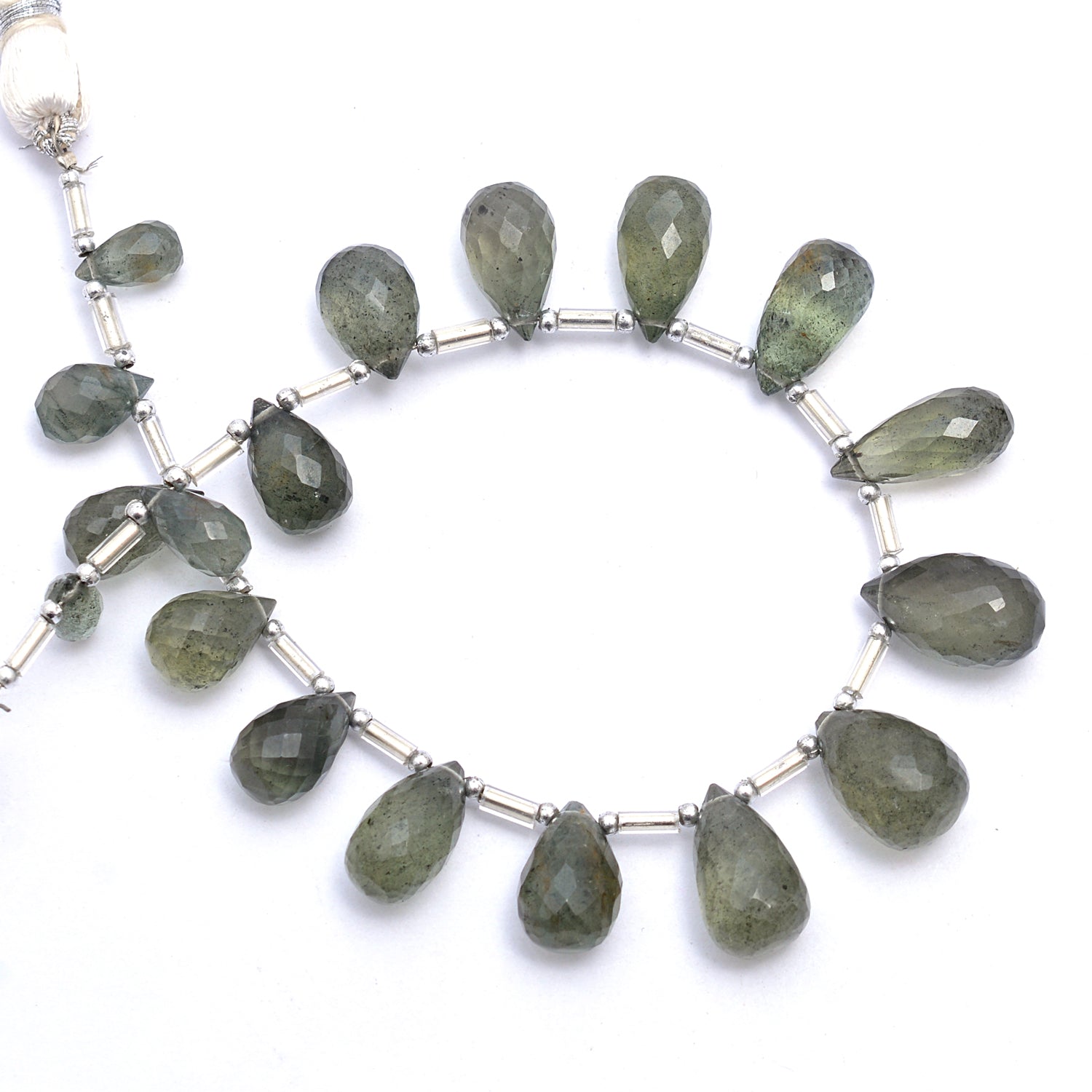 Moss Aquamarine Faceted Tear Drops Beads, Moss Aquamarine Drops, Aquamarine Jewelry Making Beads, 8 Inch