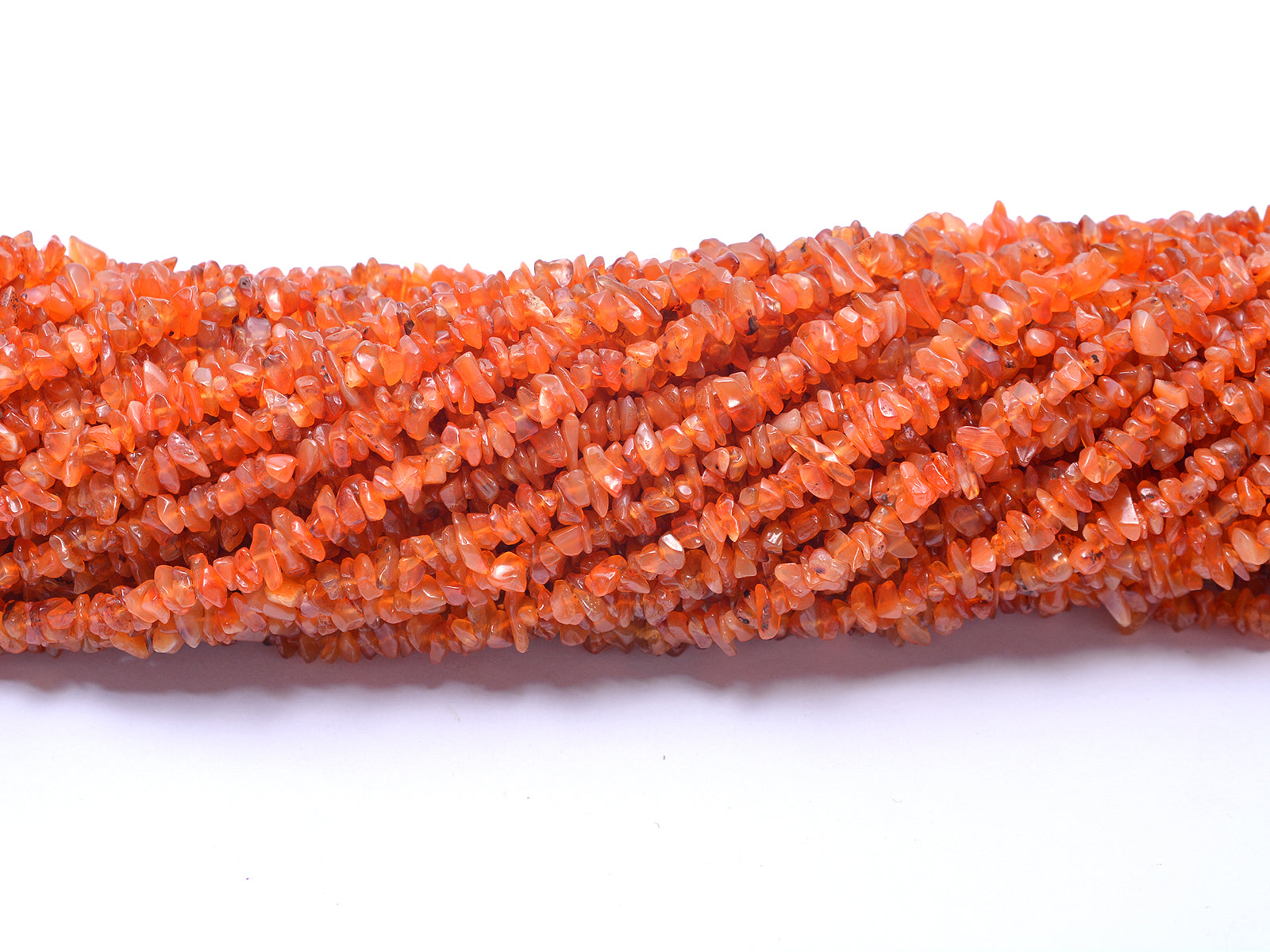 Carnelian Smooth Chips Beads, 5 To 7 mm, Carnelian Chips, Carnelian Uncut Beads, Gemstone Chips, Gem Quality, 36 Inch