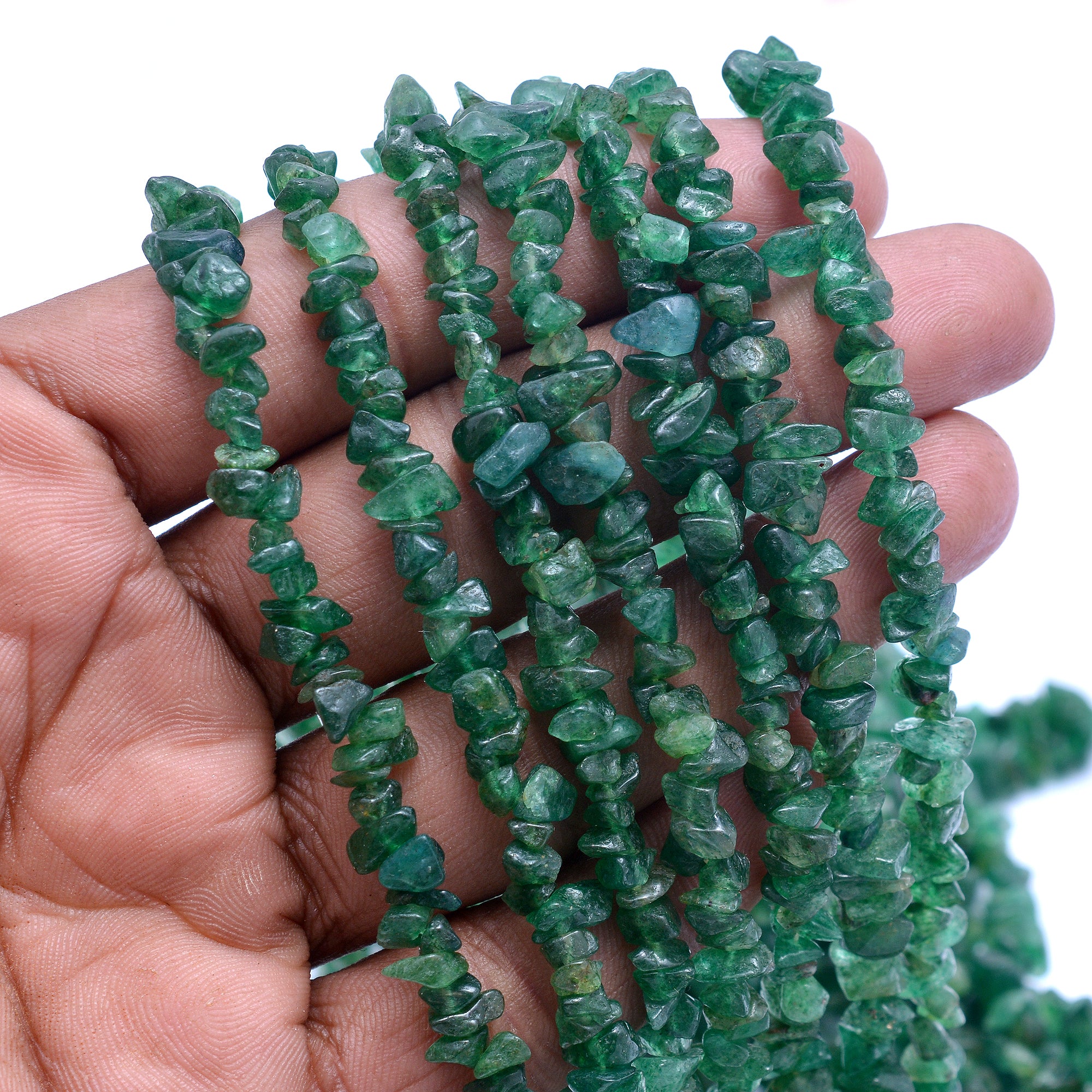 Green Jade Margaj Smooth Chips Beads, 4 - 6 mm, Green Jade Uncut, Jade Uncut Beads, Green Jade Chips, Chips Gemstone, 36 Inch