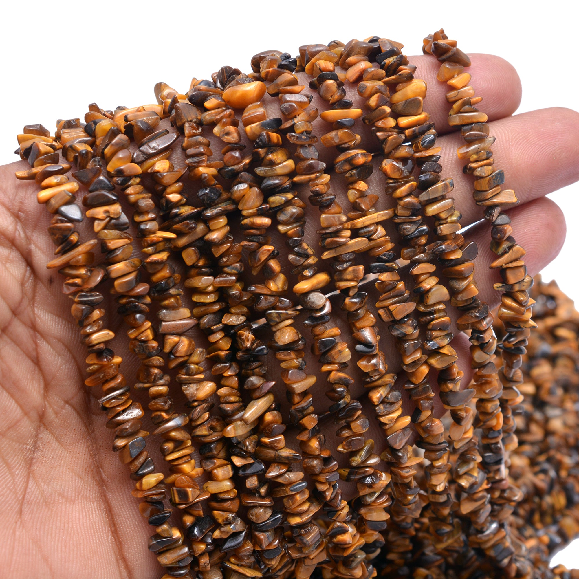 Tiger Eye Smooth Chips Beads, 4 mm To 8 mm, Tiger Eye Uncut Chips, Tiger Eye Chips, Gemstone Chips, SKU098