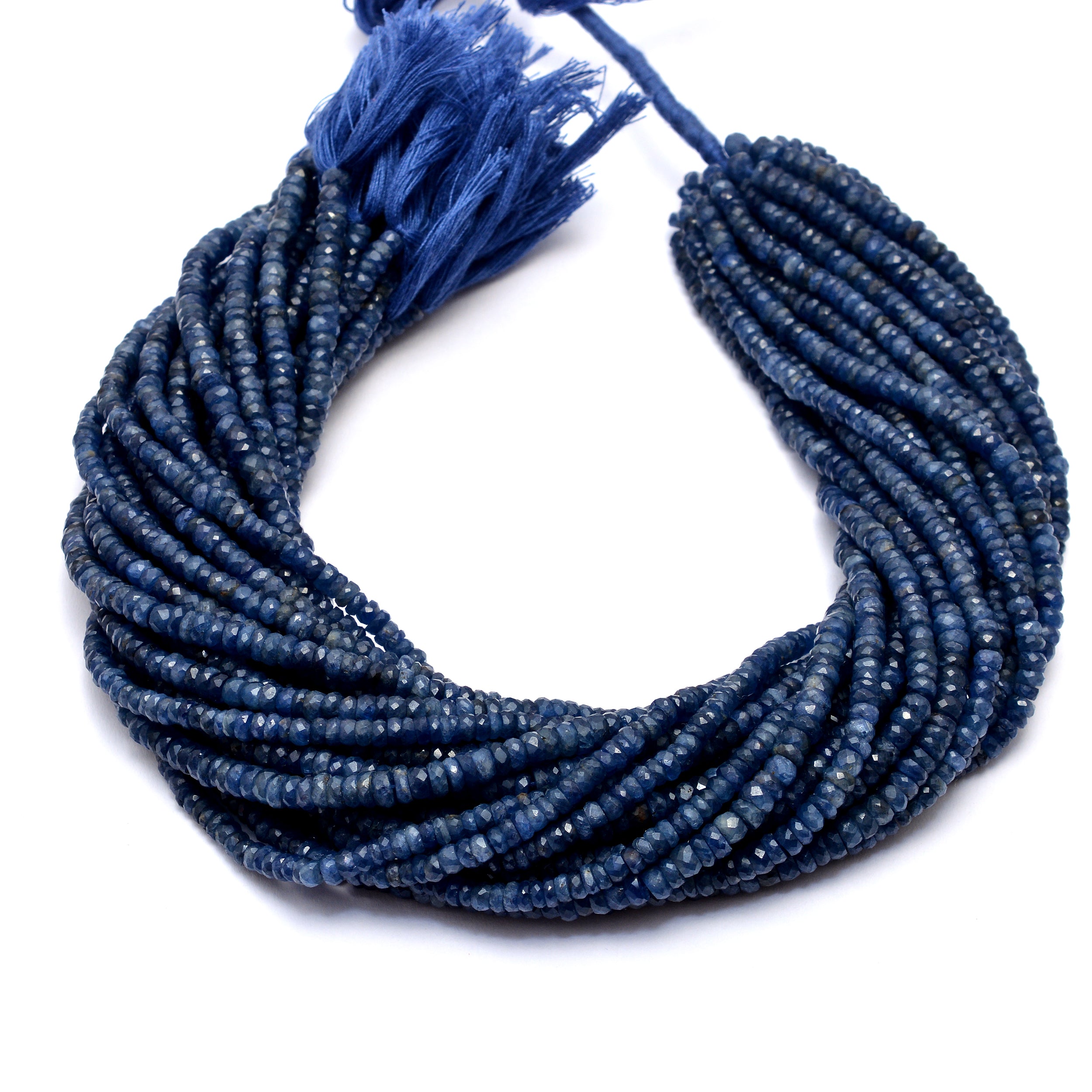 Blue Sapphire Faceted Tyre Beads, Blue Sapphire Heishi, Blue Sapphire Wheels, Sapphire Faceted Tyre, Sapphire Jewelry Gemstone