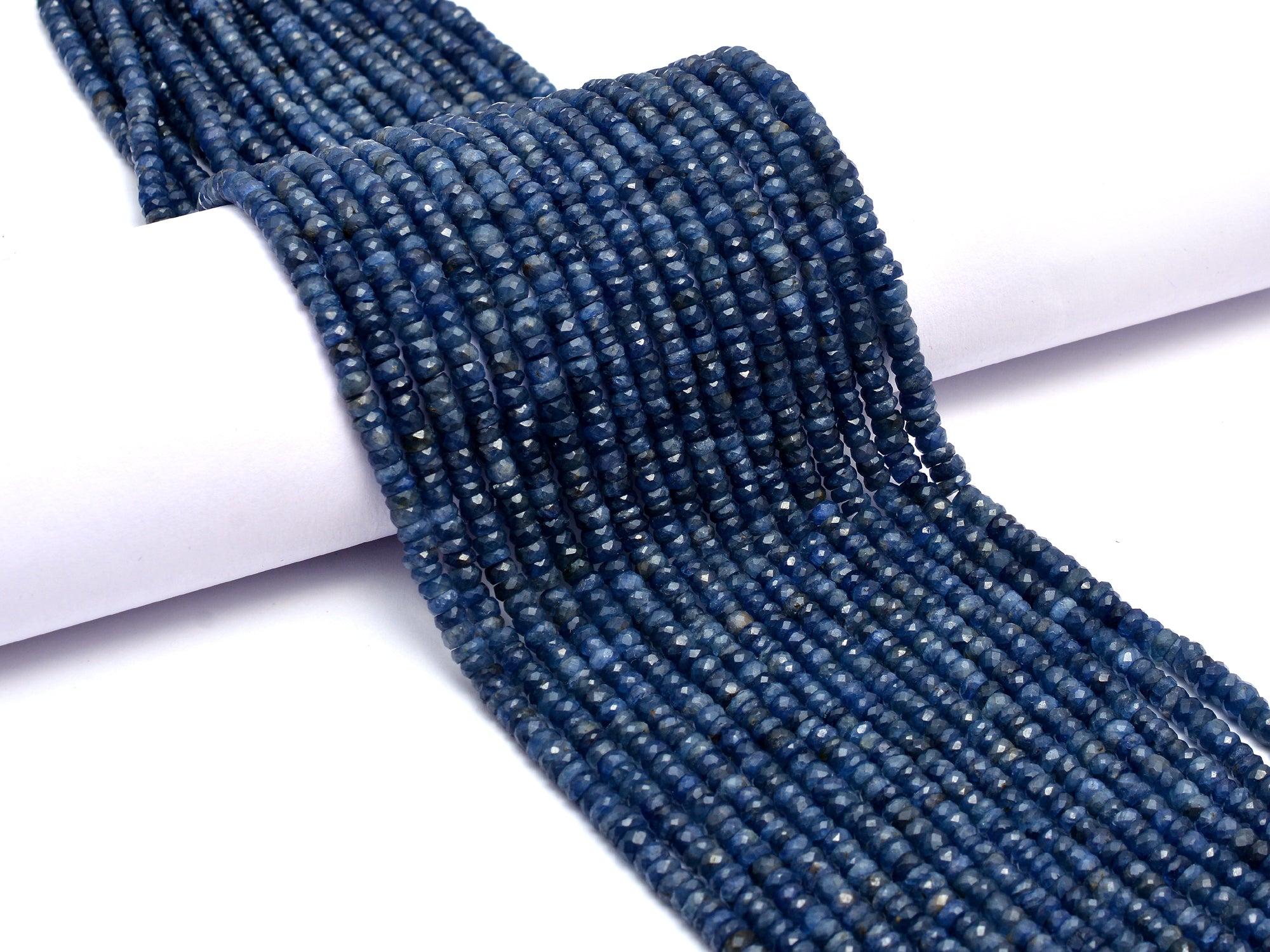 Blue Sapphire Faceted Tyre Beads, Blue Sapphire Heishi, Blue Sapphire Wheels, Sapphire Faceted Tyre, Sapphire Jewelry Gemstone