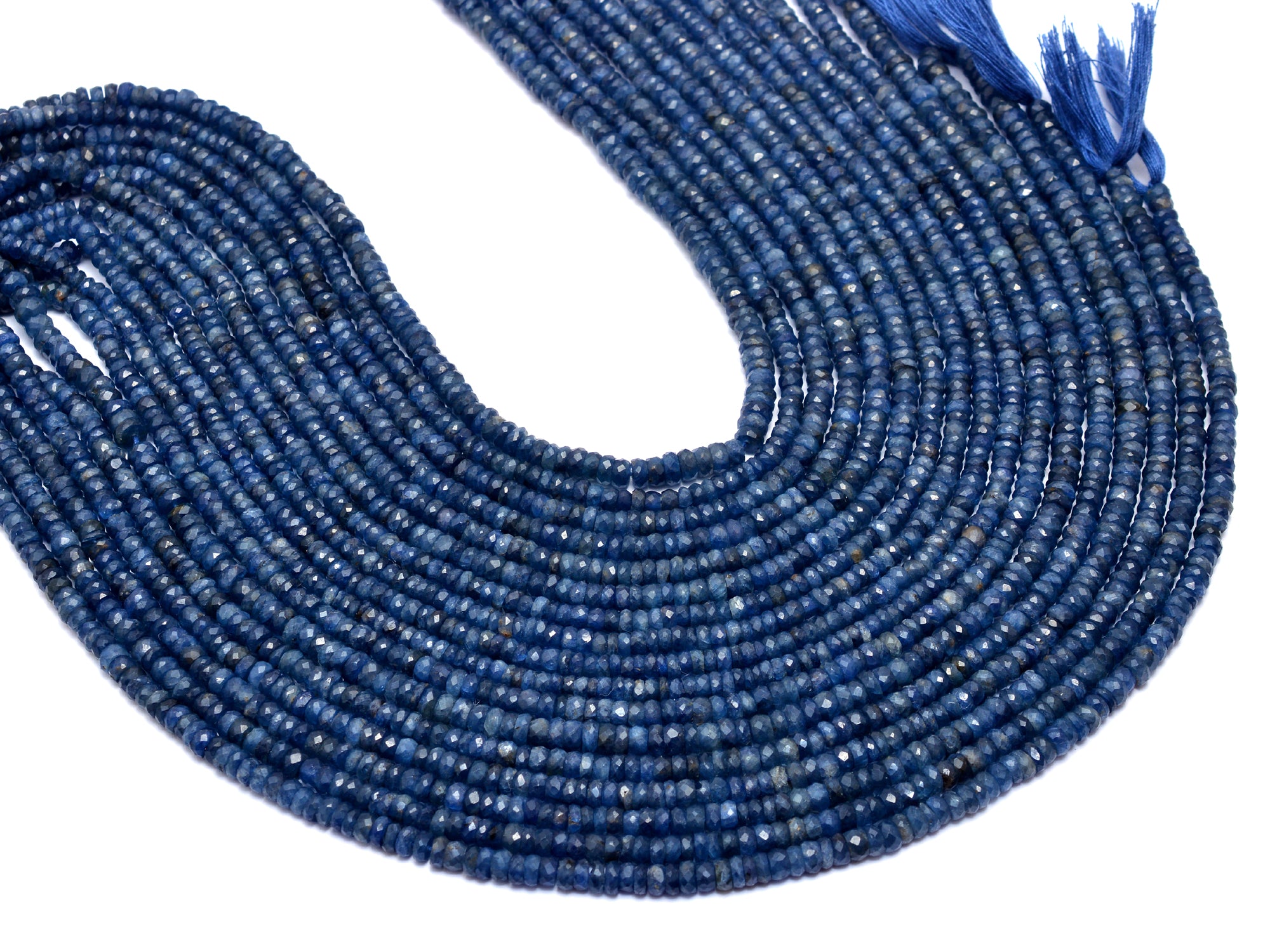 Blue Sapphire Faceted Tyre Beads, Blue Sapphire Heishi, Blue Sapphire Wheels, Sapphire Faceted Tyre, Sapphire Jewelry Gemstone
