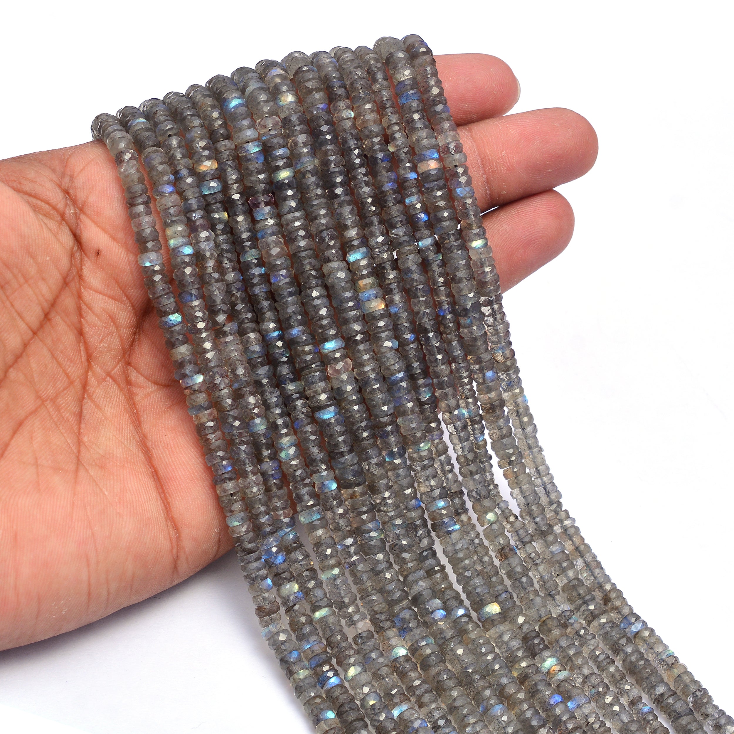 Labradorite faceted Tyre Beads, Labradorite Tyre Beads, Labradorite Heishi Beads, Faceted Heishi Beads, Natural Beads