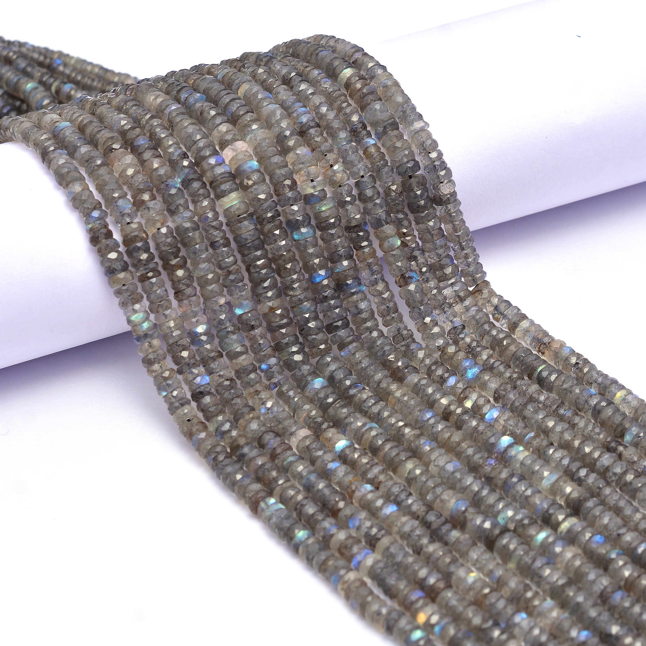 Labradorite faceted Tyre Beads, Labradorite Tyre Beads, Labradorite Heishi Beads, Faceted Heishi Beads, Natural Beads
