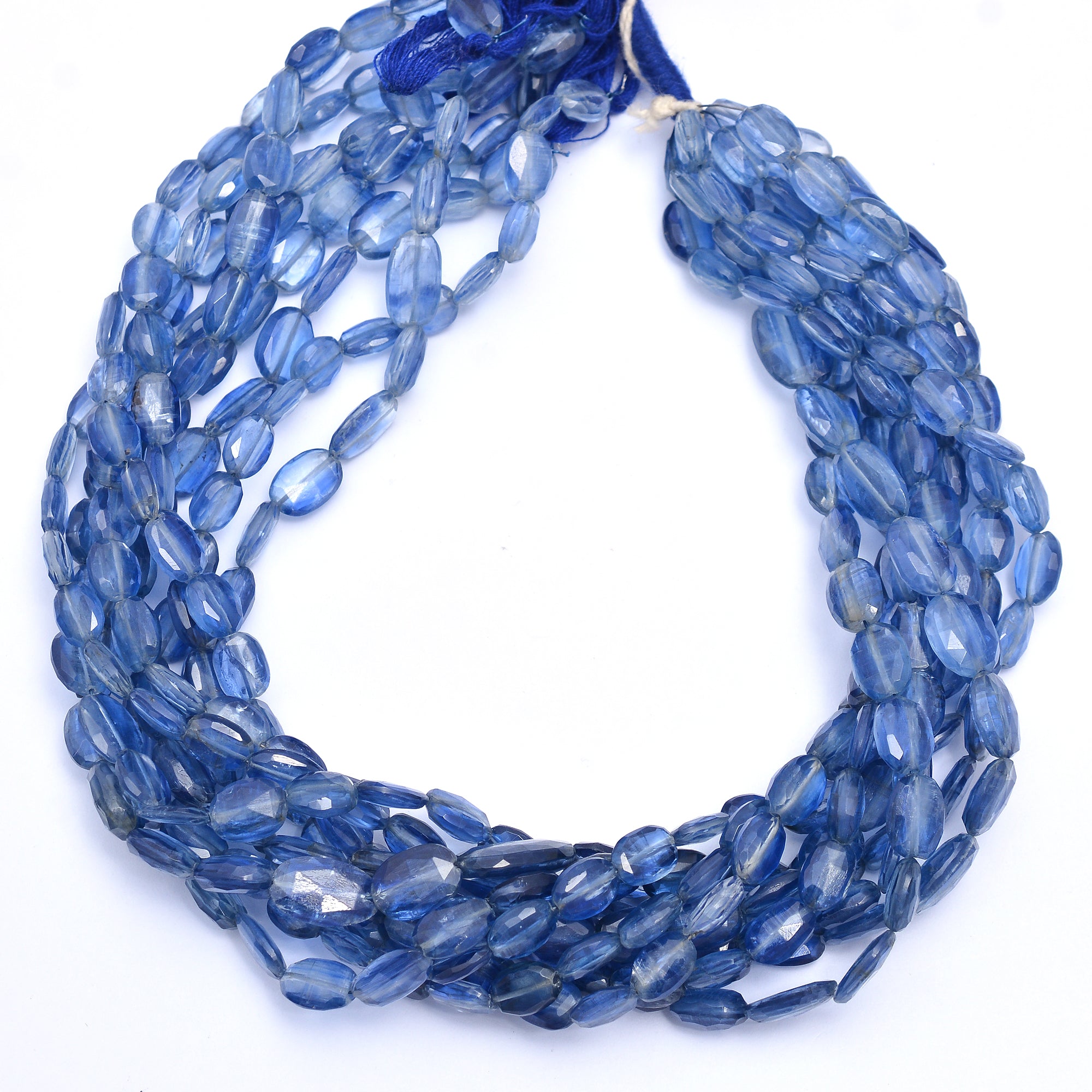 Natural Kyanite Faceted Oval Beads, Blue Kyanite Oval Beads, Kyanite Oval, Kyanite Jewelry Making Gemstone Beads, 13 Inch Strand