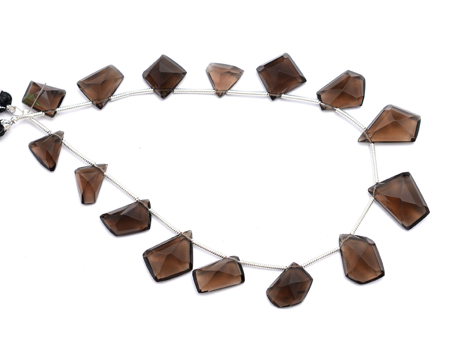 Smoky Quartz Fancy Shape briolettes, Smoky Quartz Briolettes, Natural Smoky Quartz Irregular Briolettes, 9 Inches, AA Quality