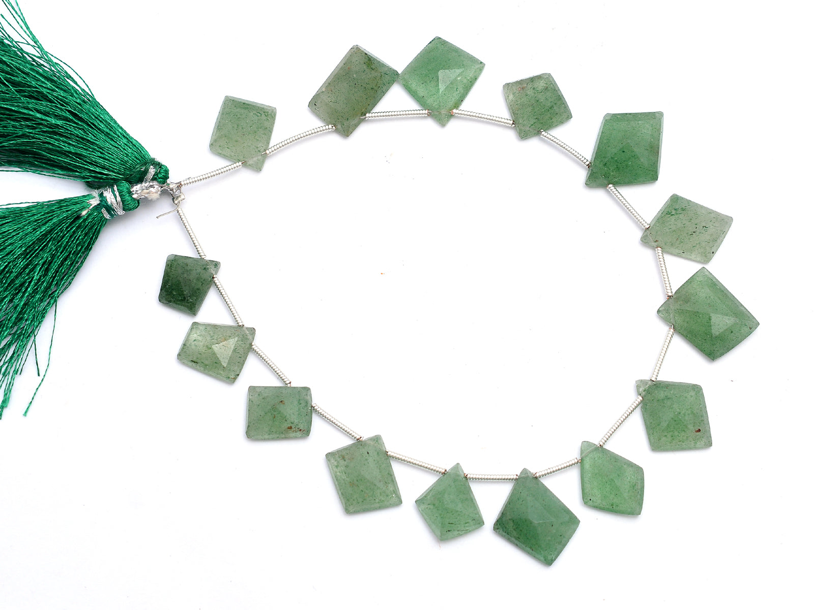 Green Strawberry Quartz Kite Shape Briolette, 6x8 To 10x17 mm, Green Strawberry Quartz Irregular Shape, 9 Inch, AA Quality