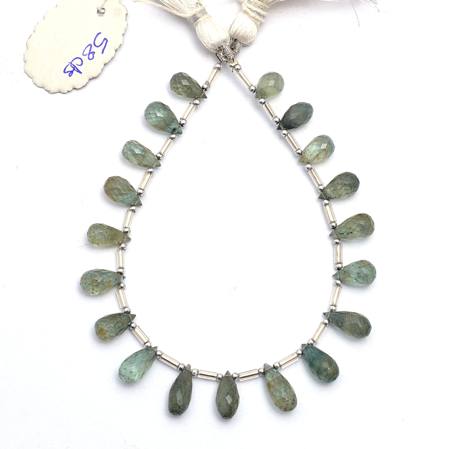Moss Aquamarine Faceted Tear Drops Beads, 5x8 mm To 8x15 mm, Moss Aquamarine Drops, Moss Aqua Handmade Gift For Women, 8 Inch