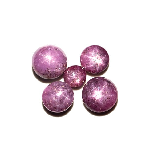 Star Ruby Round Cabs Loose Gemstone, Star Ruby Round Cabochon, Ruby Jewelry Necklace Cabs, Star Ruby Jewelry Making Gemstone