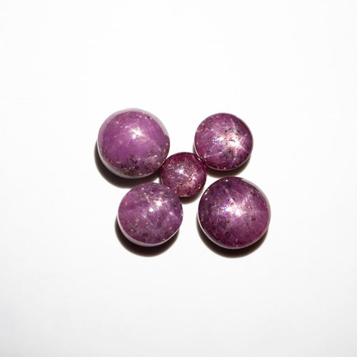 Star Ruby Round Cabs Loose Gemstone, Star Ruby Round Cabochon, Ruby Jewelry Necklace Cabs, Star Ruby Jewelry Making Gemstone