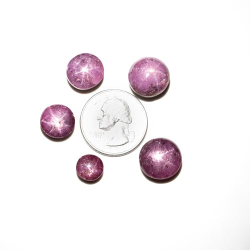 Star Ruby Round Cabs Loose Gemstone, Star Ruby Round Cabochon, Ruby Jewelry Necklace Cabs, Star Ruby Jewelry Making Gemstone