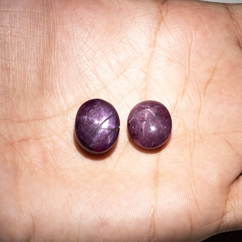 Star Ruby oval Cabs Loose Gemstone, Star Ruby oval Cabochon, Ruby Jewelry Necklace Cabs, Star Ruby Jewelry Making Gemstone