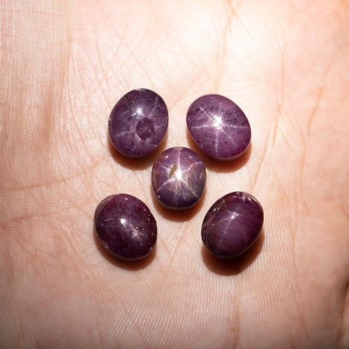 Star Ruby oval Cabs Loose Gemstone, Star Ruby oval Cabochon, Ruby Jewelry Necklace Cabs, SKU2324