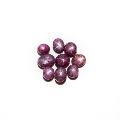 Star Ruby oval Cabs Loose Gemstone, Star Ruby oval Cabochon, Ruby Jewelry Necklace Cabs, Star Ruby Jewelry Making Gemstone