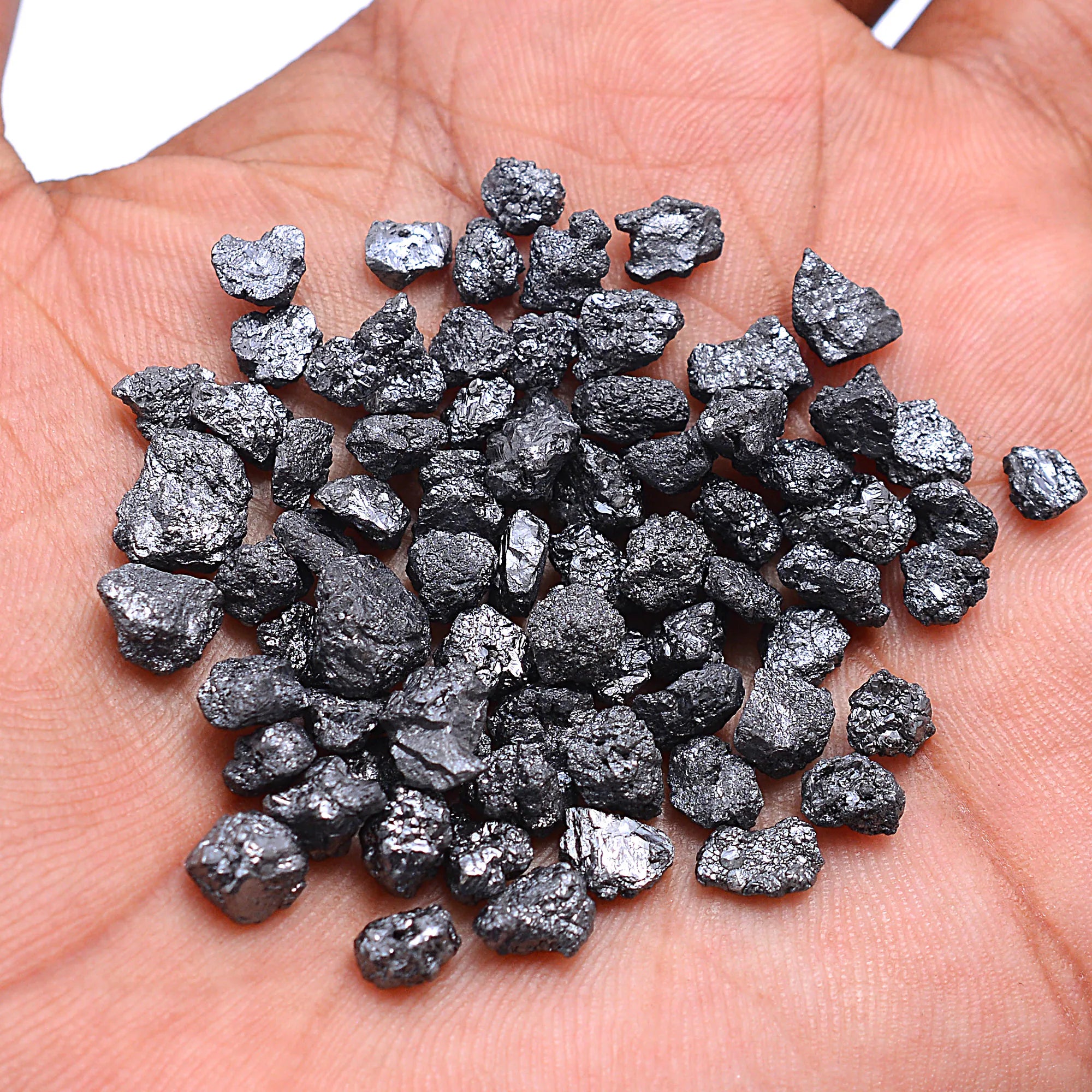 Black Diamond Organic Rough Loose Gemstone, 2.5 To 8 mm, Black Diamond Rough, Diamond Rough, Diamond Jewelry Making Gemstone, SKU 317