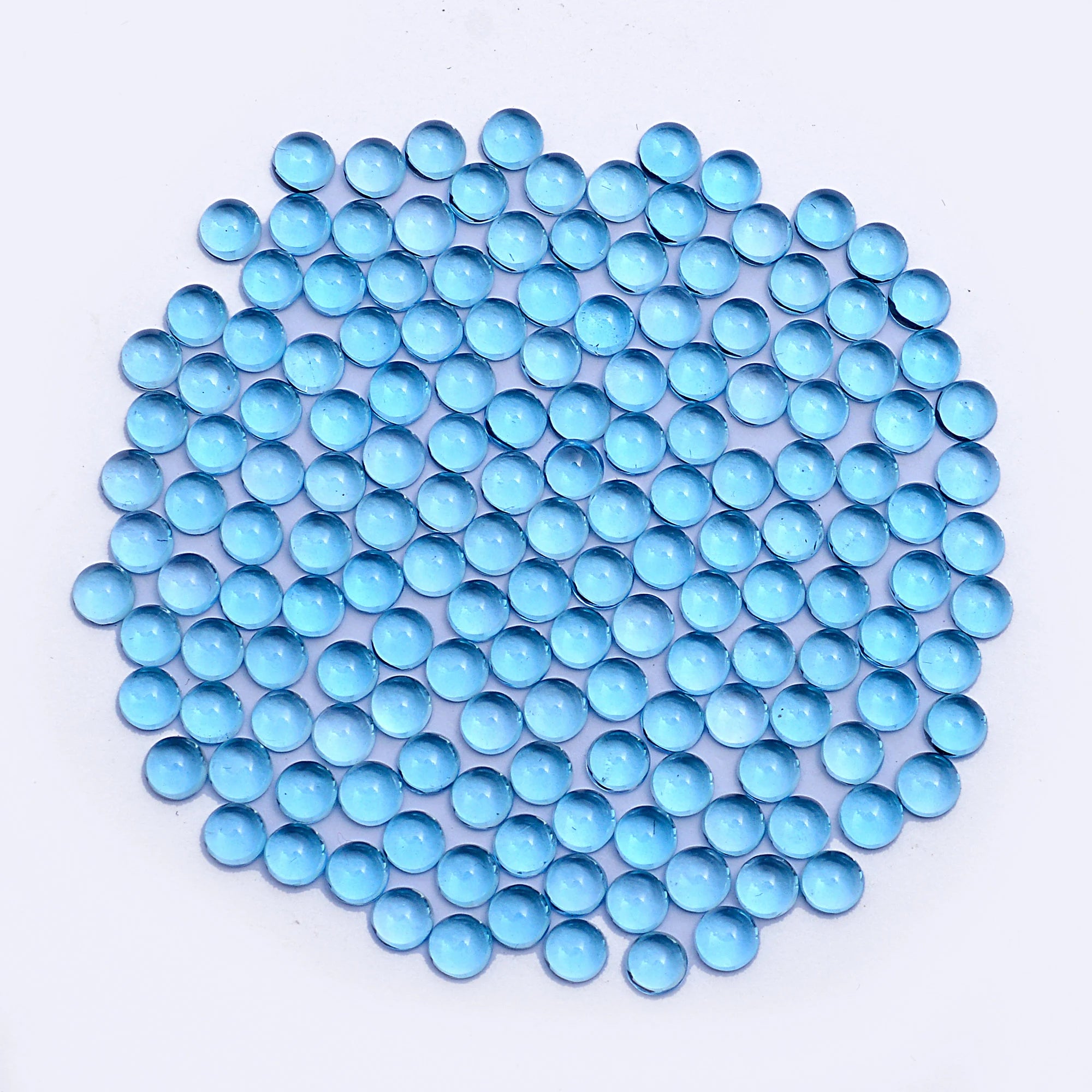 Swiss Blue Topaz Round Cabs Loose Gemstone, 4 mm, Blue Topaz Round, Blue Topaz Round For Necklace Jewelry Making Gemstone Cabochon