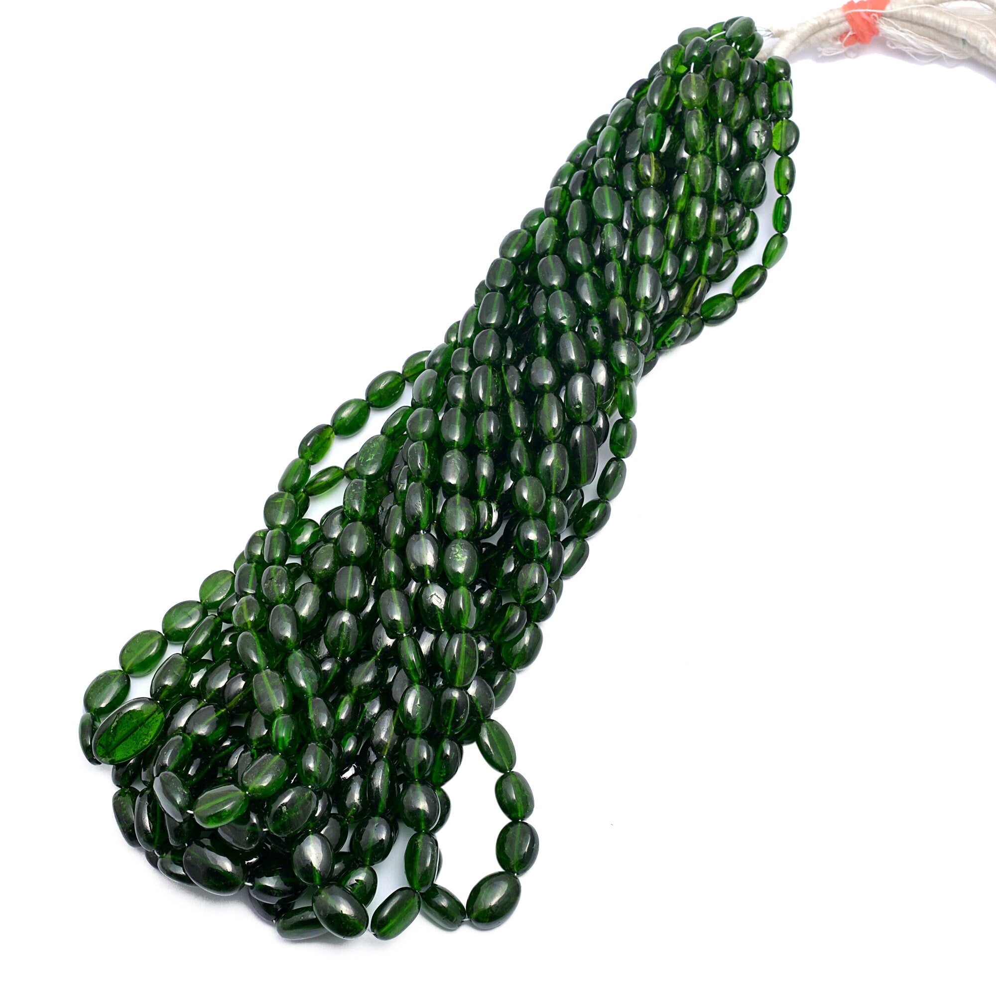 Chrome Diopside Smooth Oval Beads, Chrome Diopside Oval, Chrome Diopside Smooth Beads, Chrome Diopside Jewelry Making Beads, 16 Inch