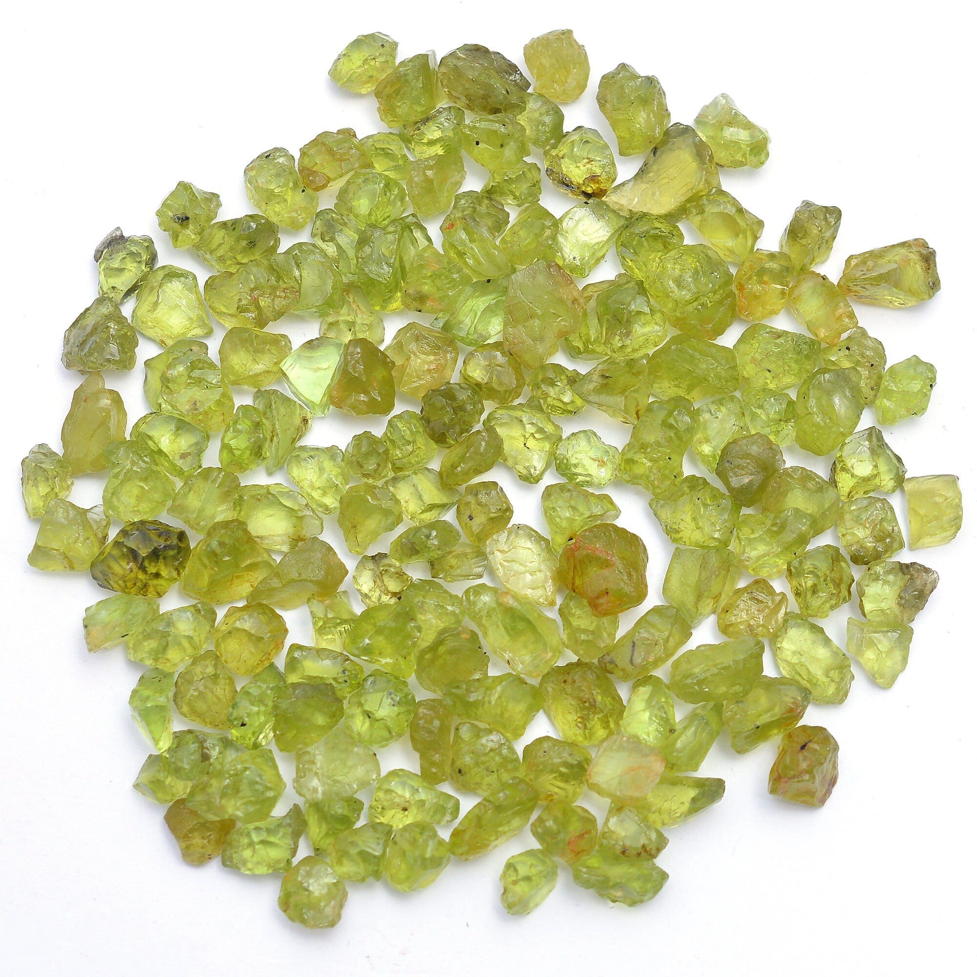 Peridot Rough Loose Gemstone, 4 mm To 6 mm, Rough Pendant Gemstone, Peridot Loose Gemstone, Peridot Organic Loose, Cabochon Gemstone