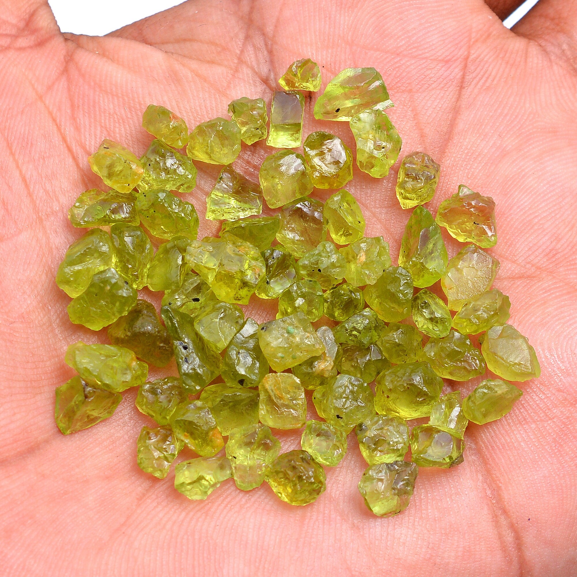 Peridot Rough Loose Gemstone, 4 mm To 6 mm, Rough Pendant Gemstone, Peridot Loose Gemstone, Peridot Organic Loose, Cabochon Gemstone