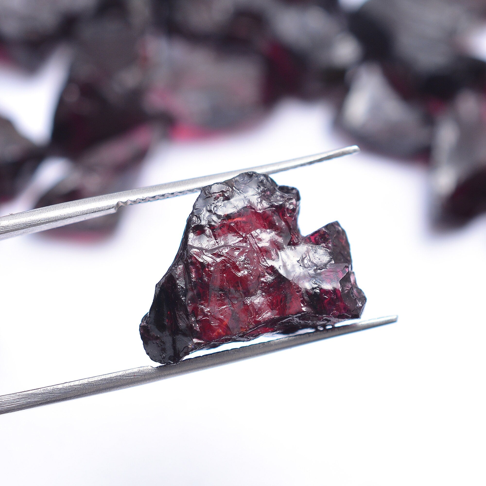 Red Garnet Rough Loose Gemstone, 5 mm To 10 mm, SKU385