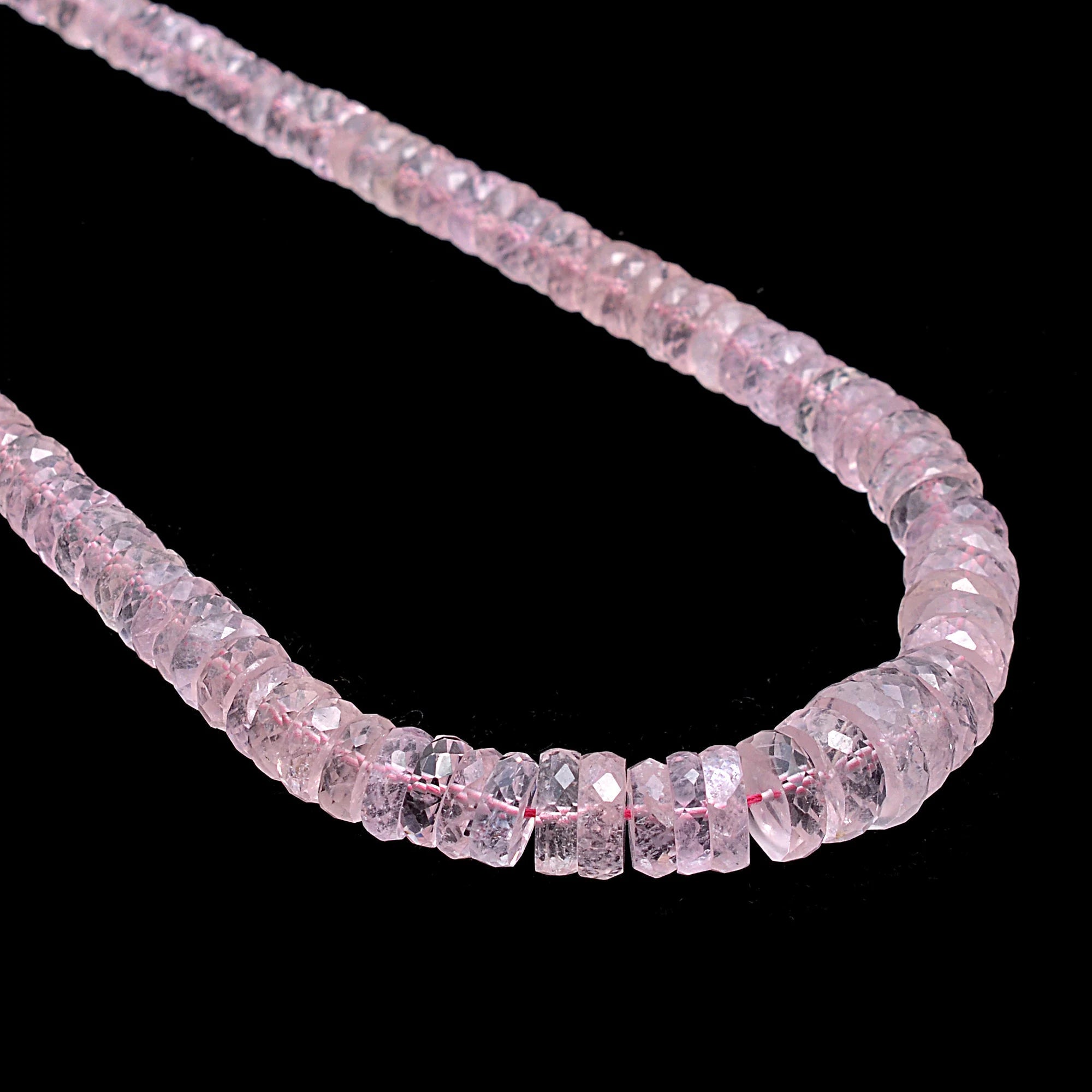 Peach Morganite Faceted Tyre Beads, Morganite Heishi Beads, Morganite Wheel, Pink Morganite Coin, Morganite Jewelry Making Gemstone,SKU 306