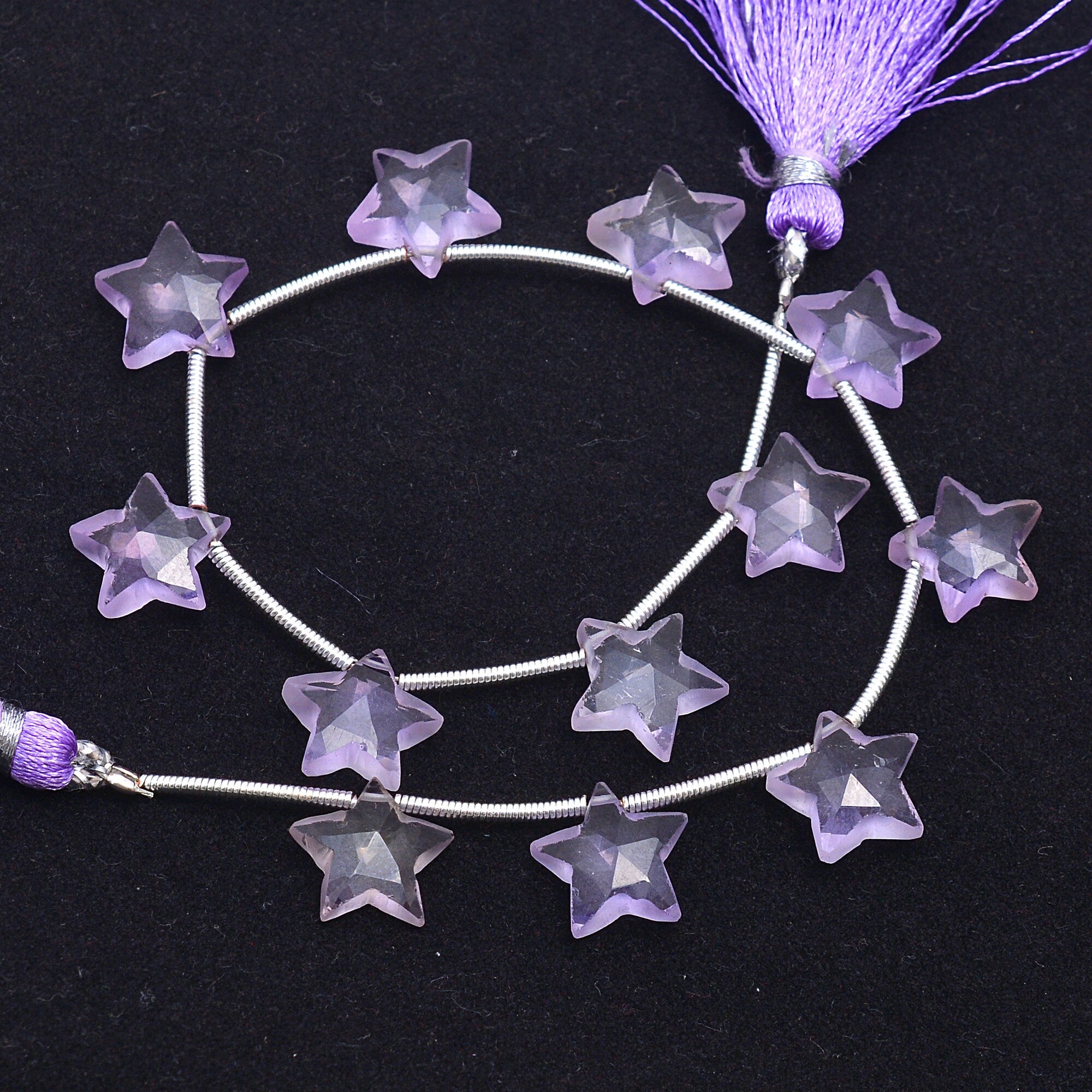 Purple Amethyst Faceted Star Beads, 9x9 to 10x10 mm Star Beads, Amethyst Jewelry Making Star, (SKU543)