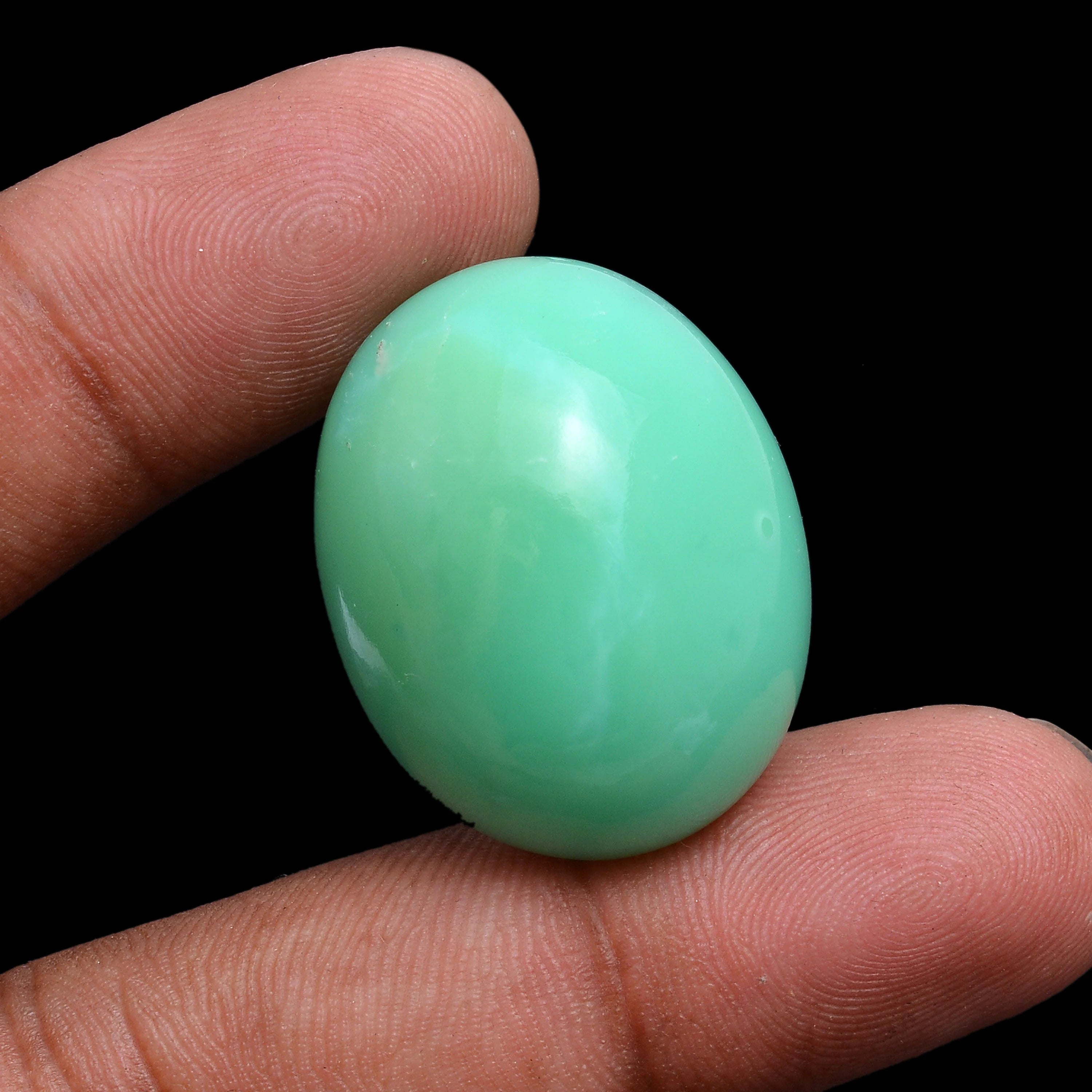 Natural Chrysoprase Oval Cabochon, Chrysoprase Loose Gemstone, Green Chrysoprase Ring Stone, Chrysoprase Jewelry Making Gemstone (SKU182)