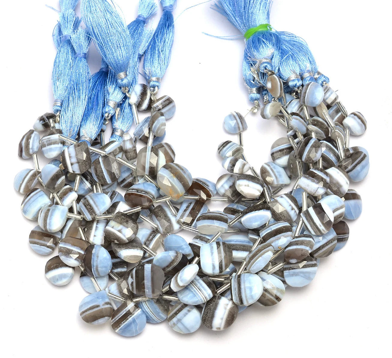 Boulder Opal Faceted Heart Shape Beads, 10 mm To 15 mm, SKU685