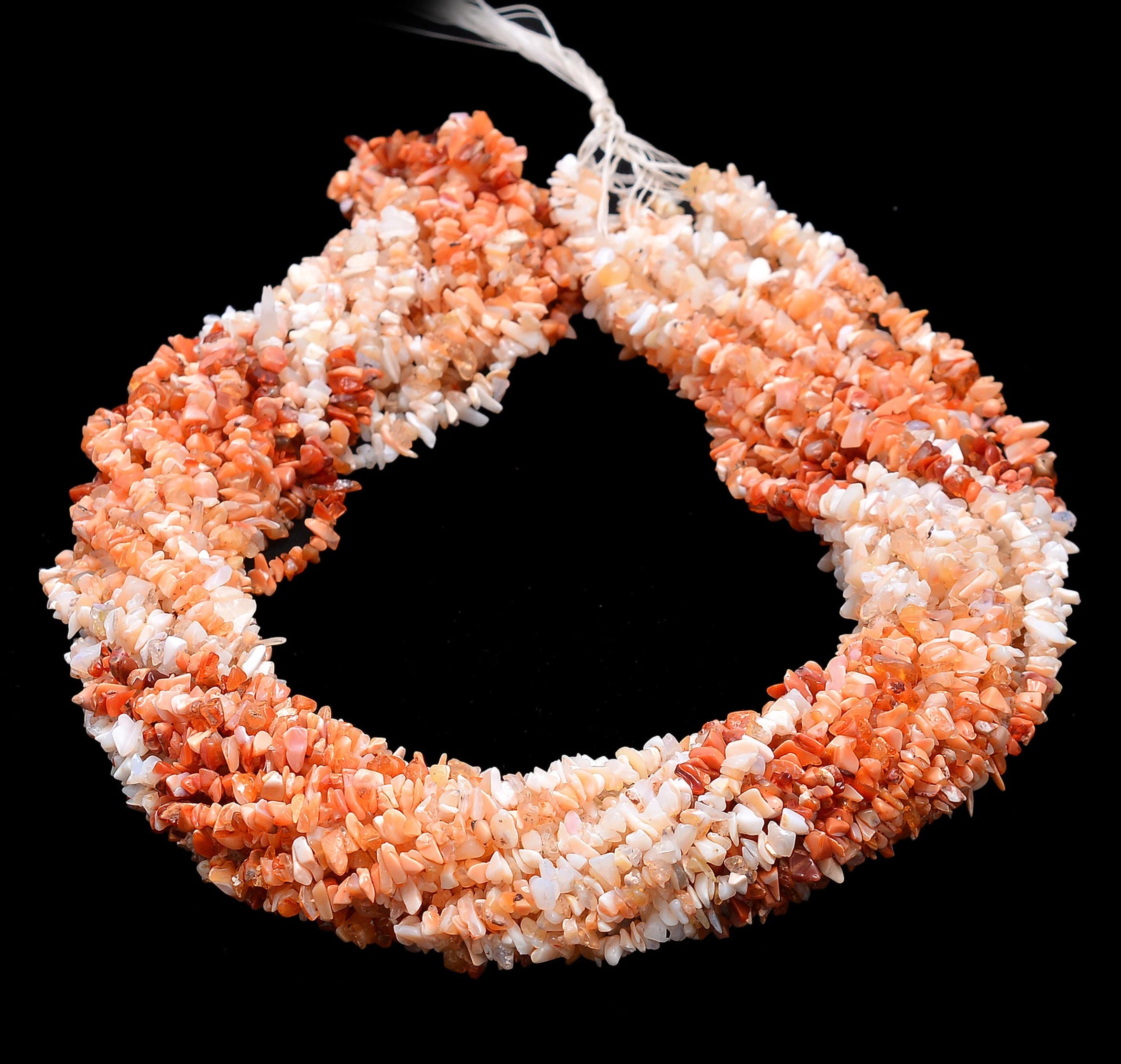 Natural Fire Opal Smooth Nuggets Beads, 3 To 4 mm, 36 Inch Strand, (SKU592)