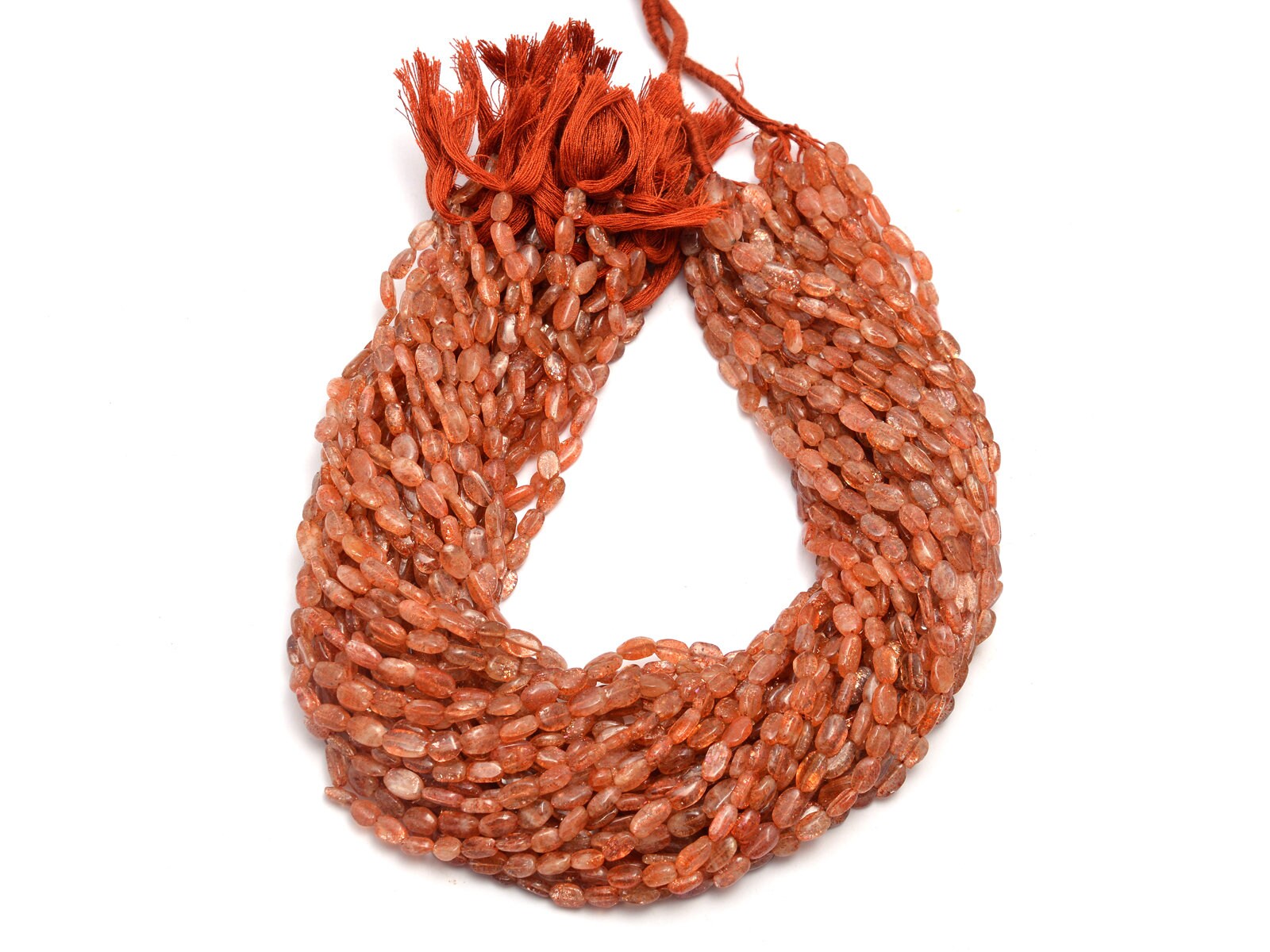 Natural Sunstone Smooth Oval Beads, Sunstone Oval, Sunstone Handmade Jewelry Making Beads,15 Inch