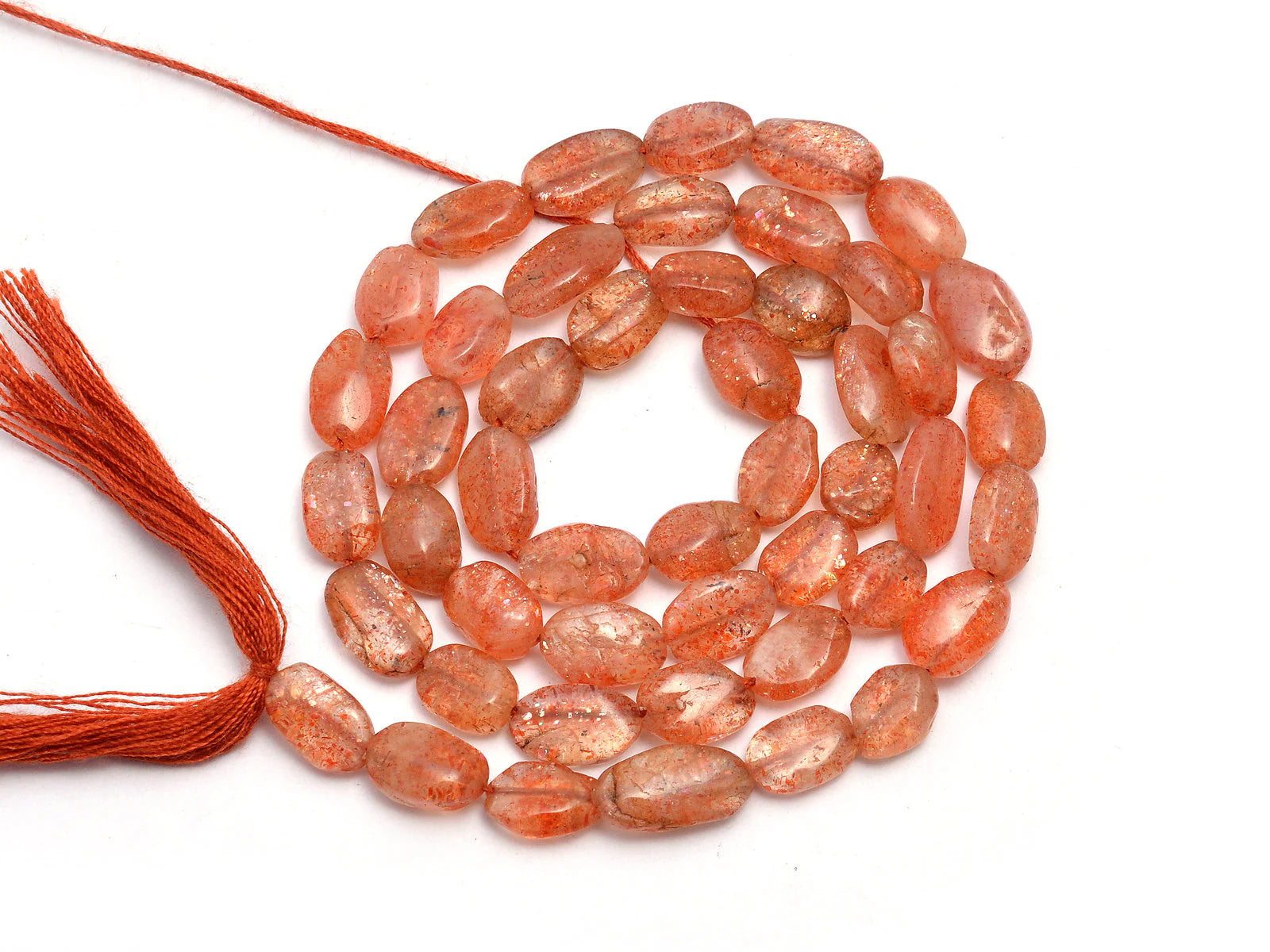 Natural Sunstone Smooth Oval Beads, Sunstone Oval, Sunstone Handmade Jewelry Making Beads,15 Inch