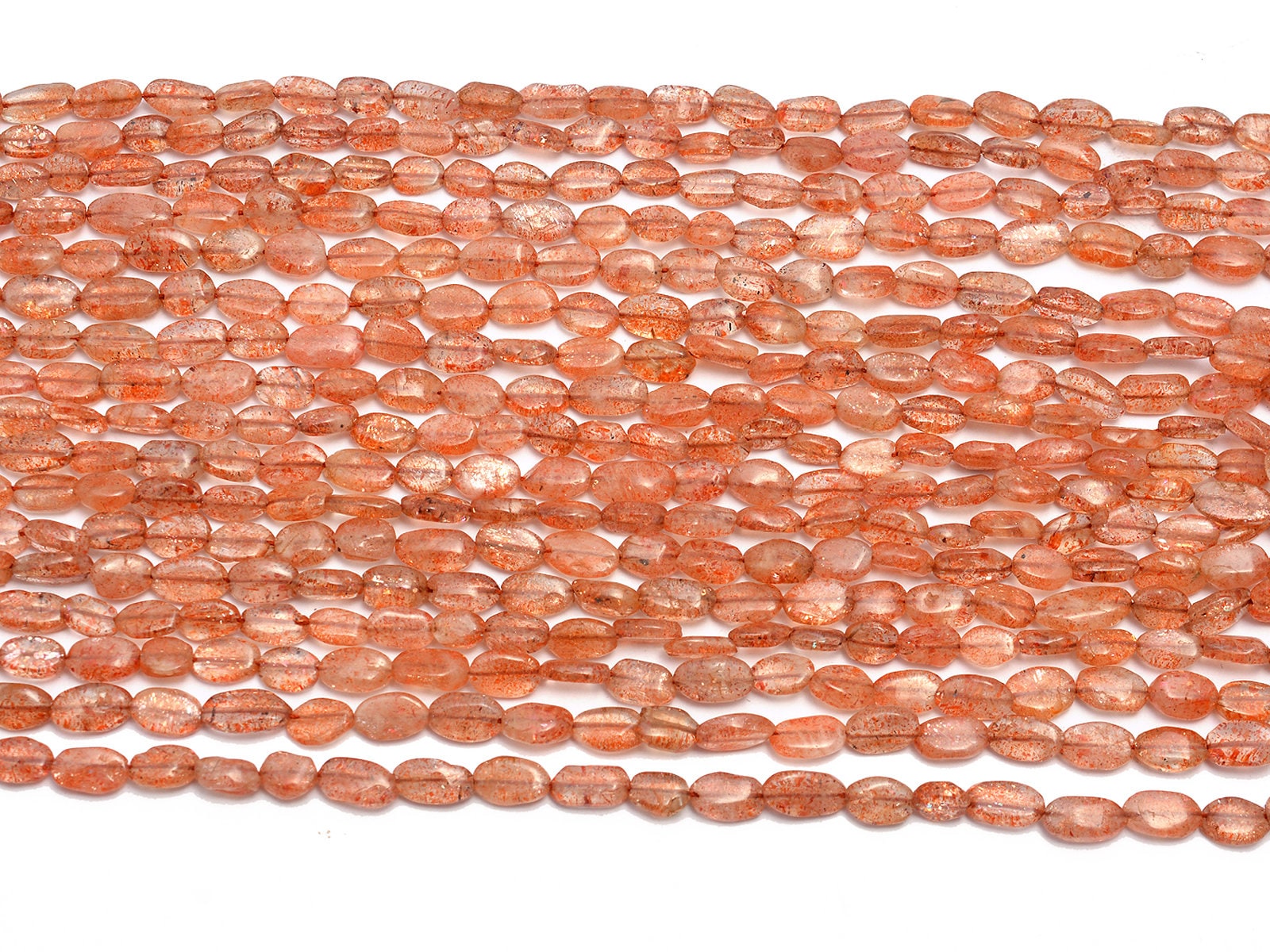 Natural Sunstone Smooth Oval Beads, Sunstone Oval, Sunstone Handmade Jewelry Making Beads,15 Inch