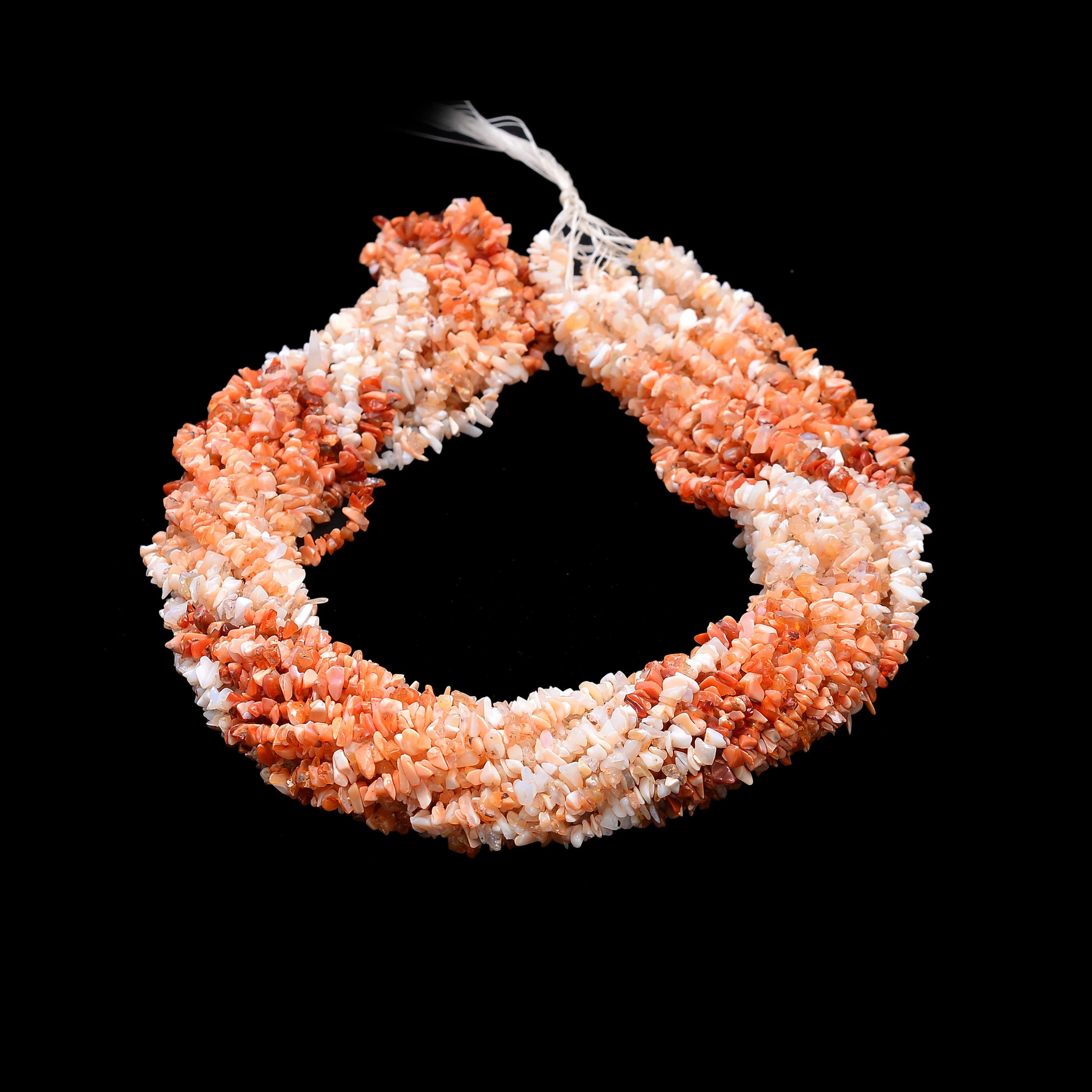 Natural Fire Opal Smooth Nuggets Beads, 3 To 4 mm, 36 Inch Strand, (SKU592)