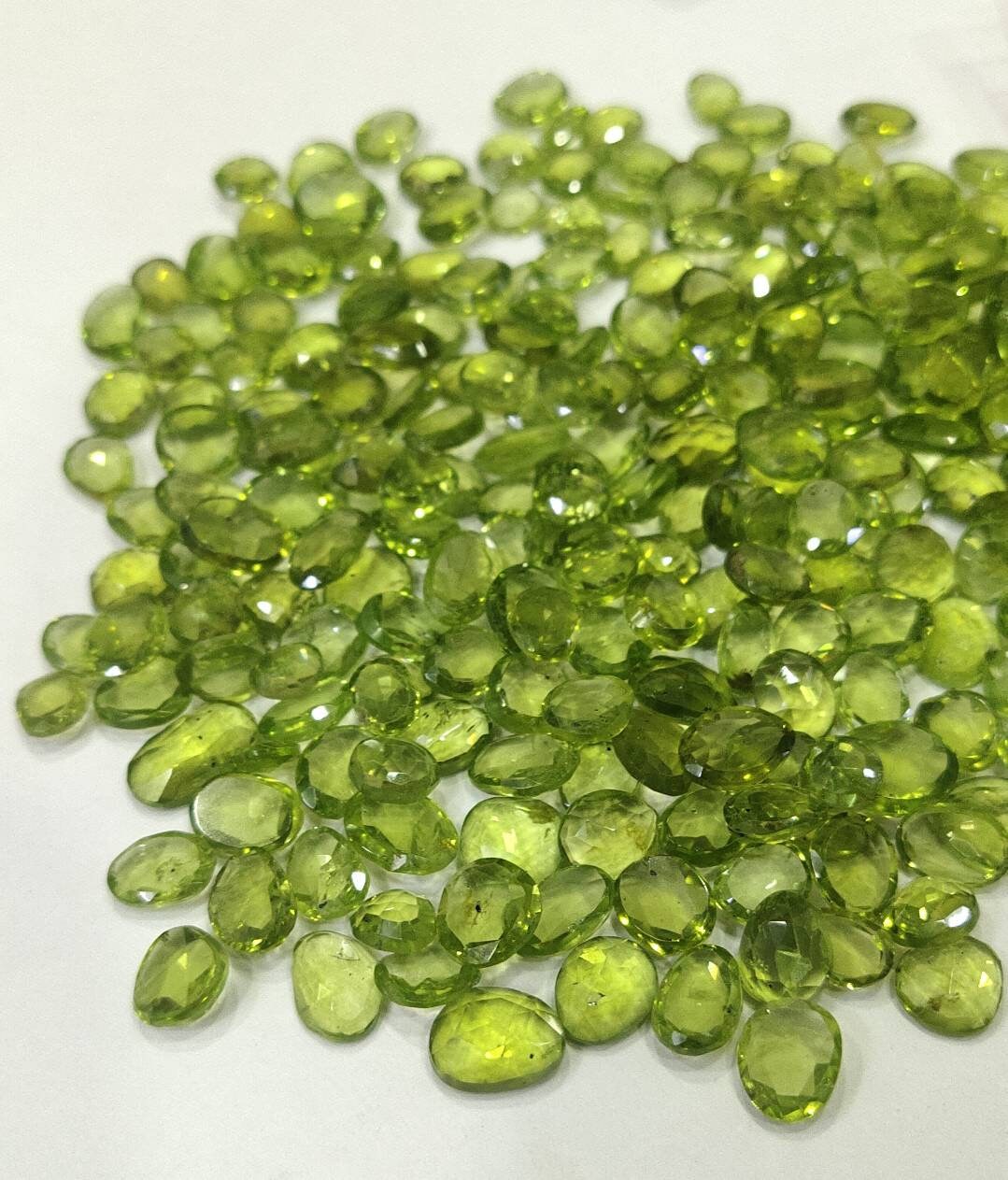 Natural Peridot Rosecut Loose Gemstone, 5 To 8.5 mm, Jewelry Making Gemstone, (SKU602)