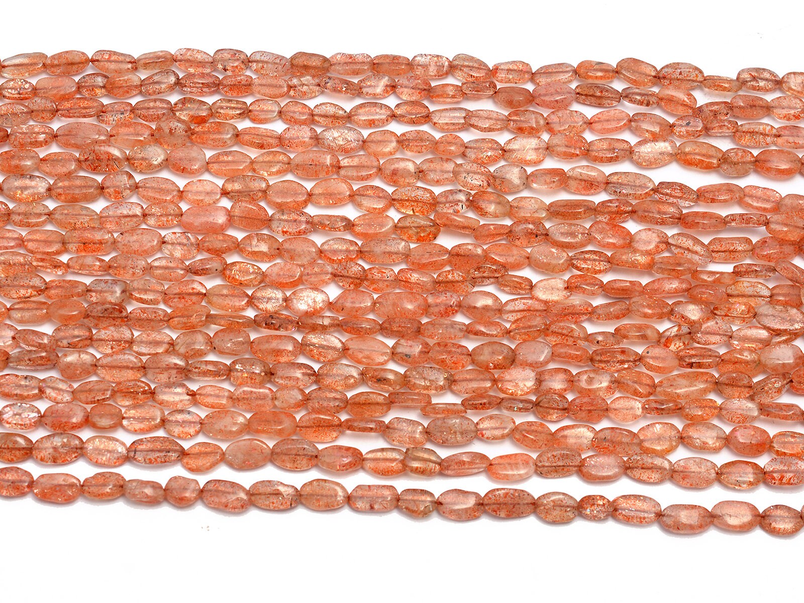Natural Sunstone Smooth Oval Beads, Sunstone Oval, Sunstone Handmade Jewelry Making Beads,15 Inch