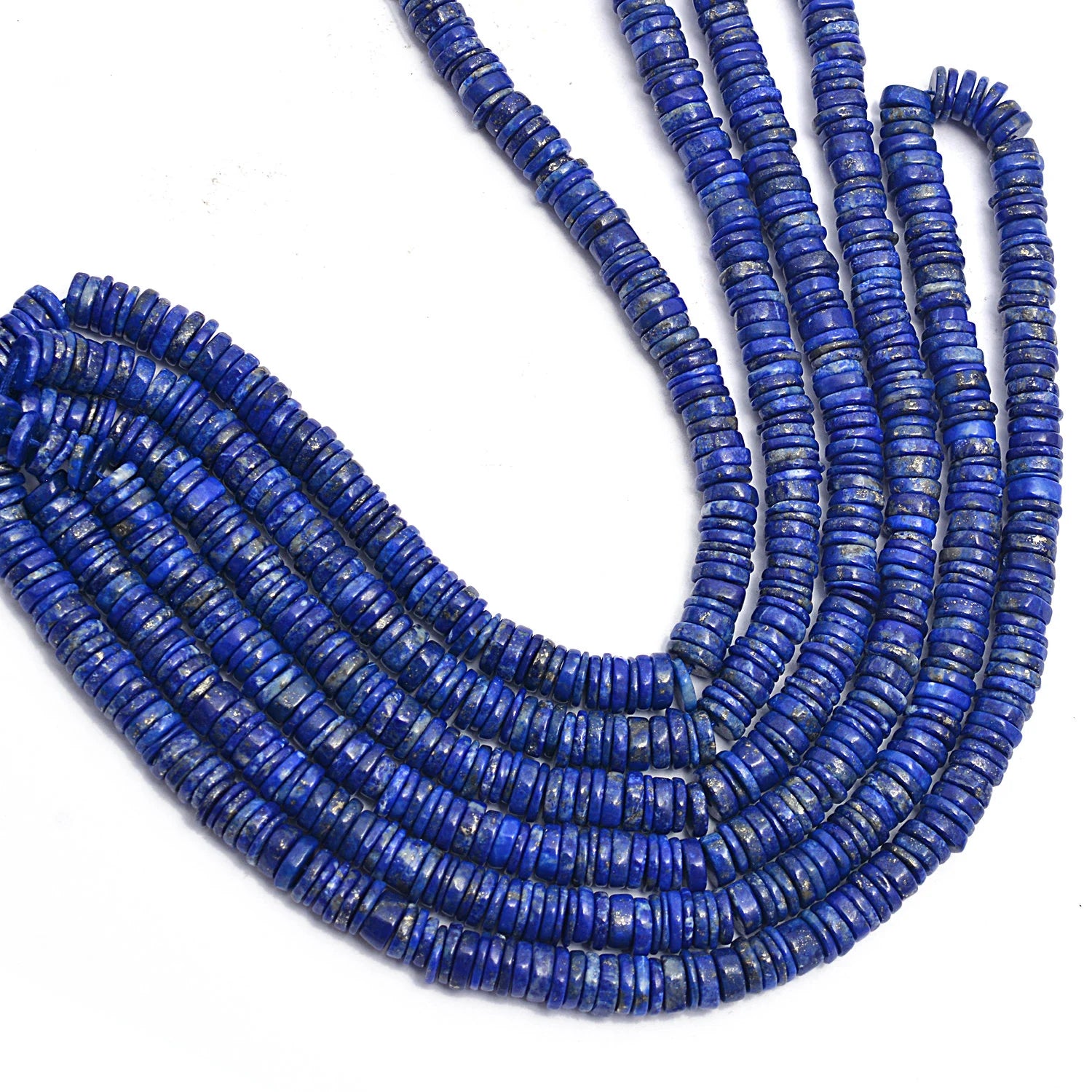 Lapis Smooth Tyre Beads, Lapis Smooth Coin, Lapis Lazuli Wheels, Lapis Handmade Jewelry Making Gemstone Beads, 16 Inch