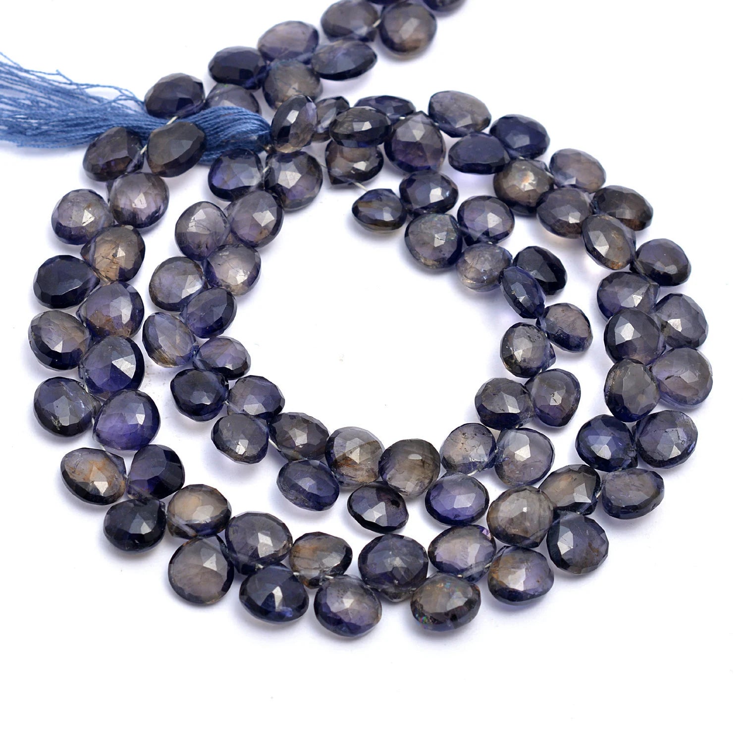 Bi Color Iolite Faceted Heart Shape Beads, SKU393
