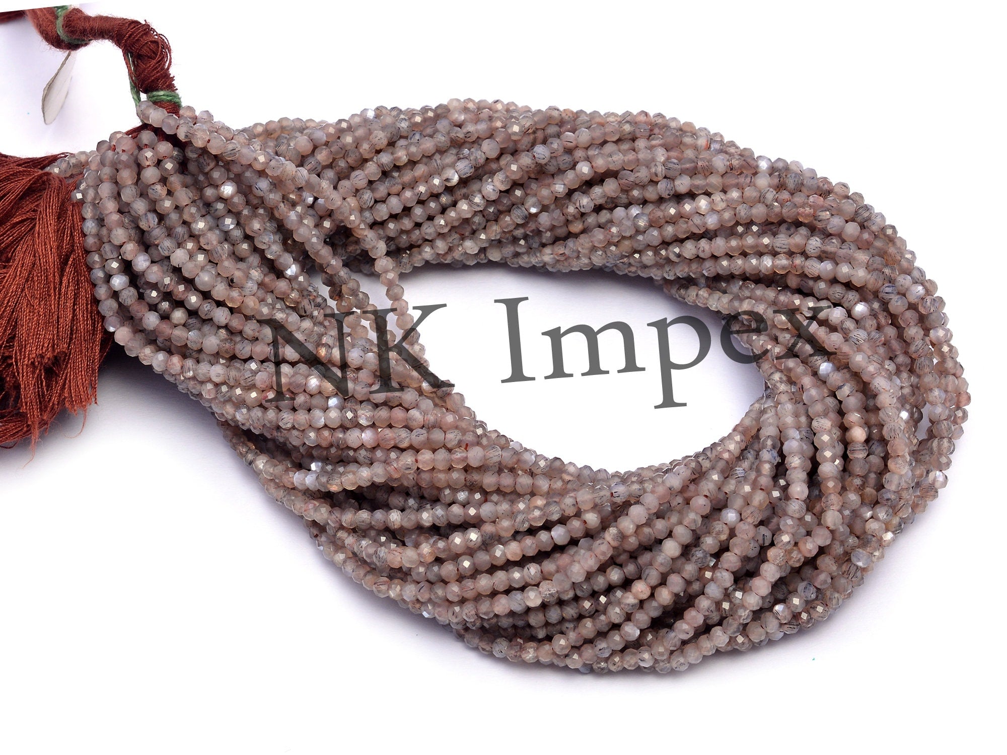 Chocolate Moonstone Faceted Rondelle Beads, 3 mm, Chocolate Moonstone Rondelle, Moonstone Handmade Jewelry Making Beads, 13 Inch