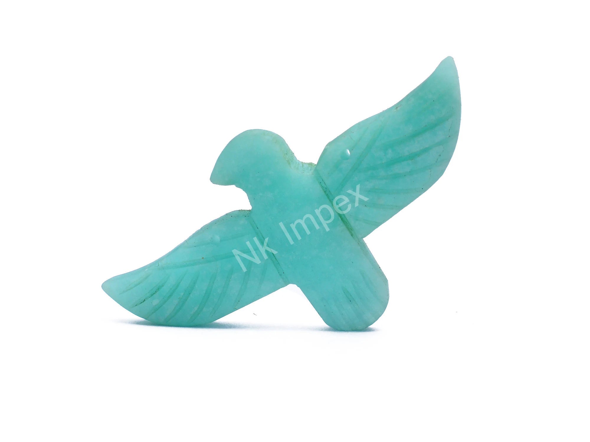 Amazonite Eagle Shape Pendant Gemstone Carving, Handmade Amazonite Eagle Pendant (SKU1038)