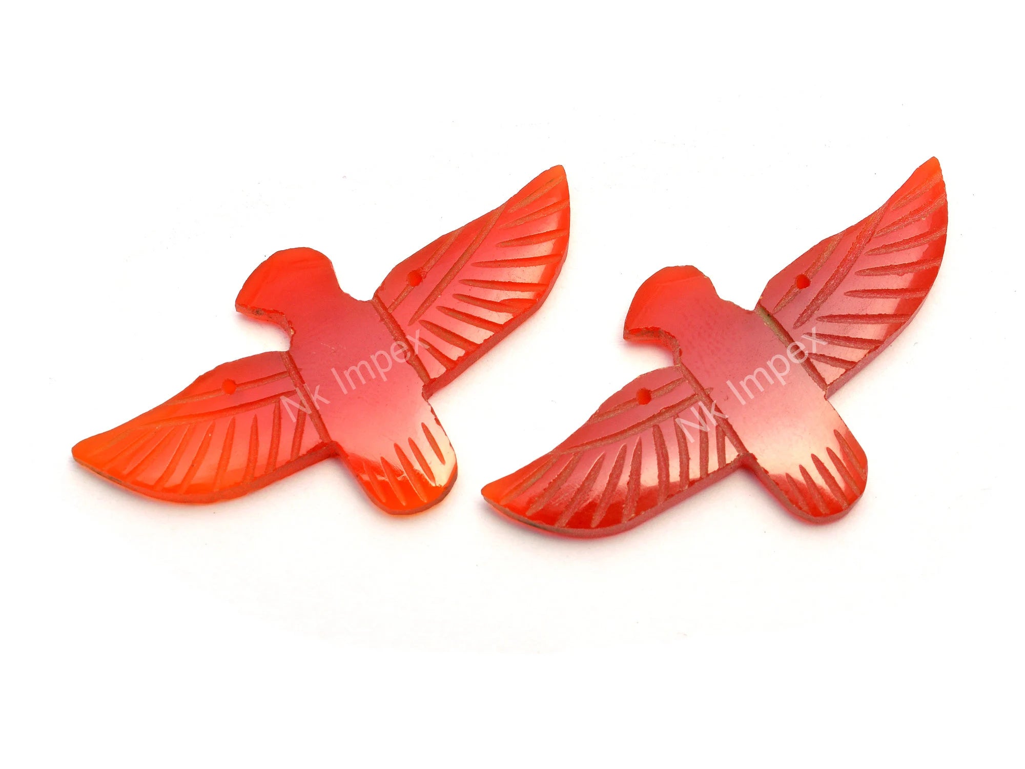 Orange Onyx Eagle Pendant Gemstone Carving, Handmade Pendant, Eagle Orange Onyx Pendant , SKU NO. 1036