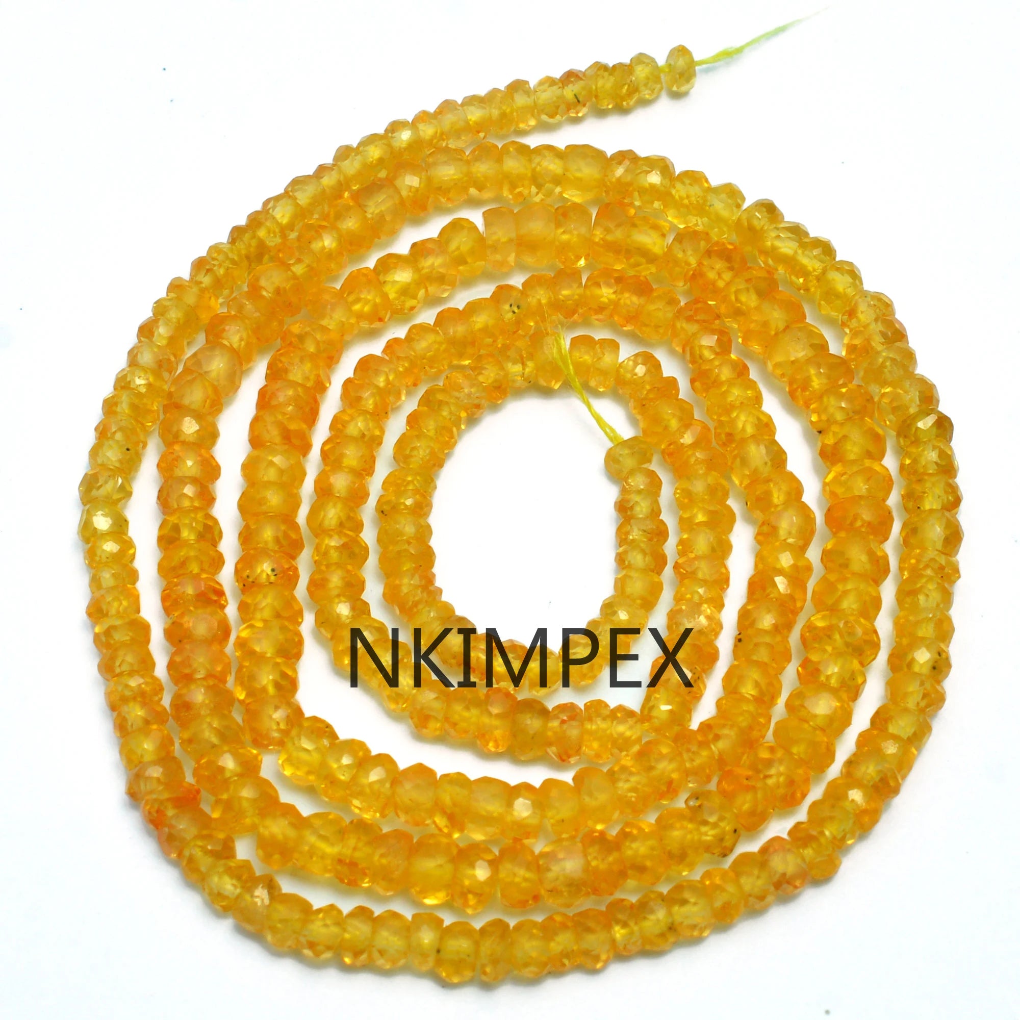 Natural Yellow Sapphire Faceted Rondelle Beads, 2.5 mm To 3.5 mm, Yellow Sapphire Beads, Sapphire Jewelry Making Gemstone, 16 Inch, SKU 030