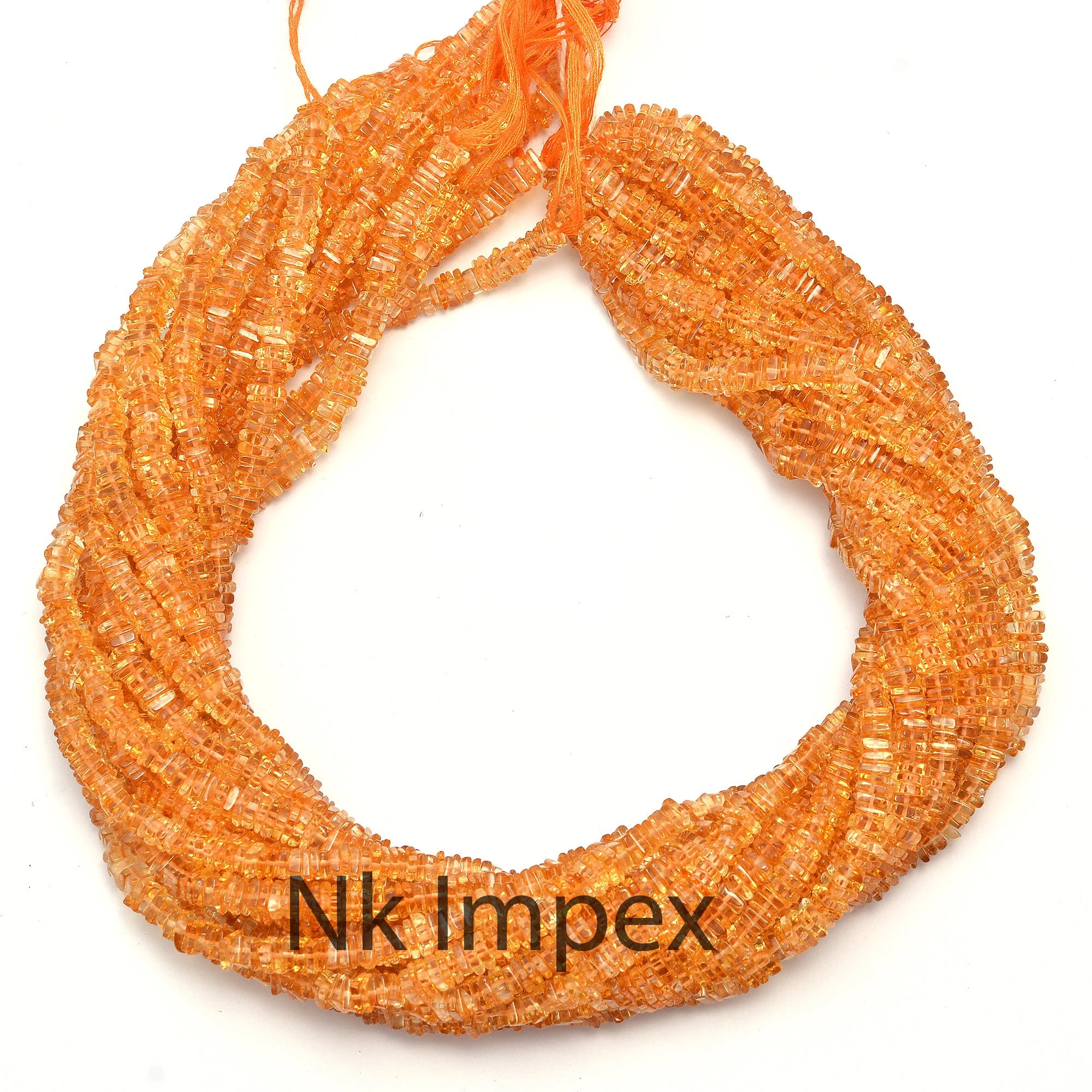 Natural Citrine Smooth Square Beads, Citrine Square Beads, Square Gemstone, Jewelry Making Beads, 16 Inch, SKU 113