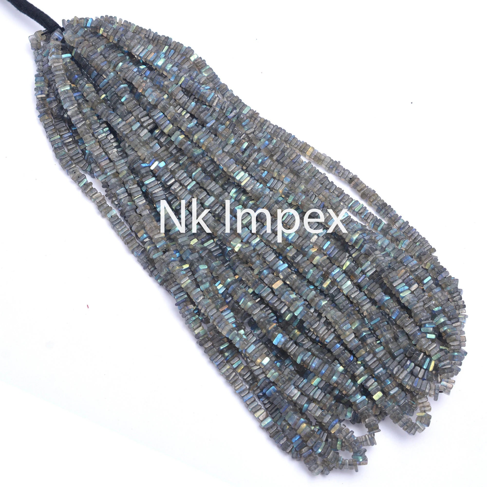 Natural Labradorite Smooth Square Beads, Labradorite Square Beads, Labradorite Jewelry Making Gemstone Beads, 16 Inch, SKU 105