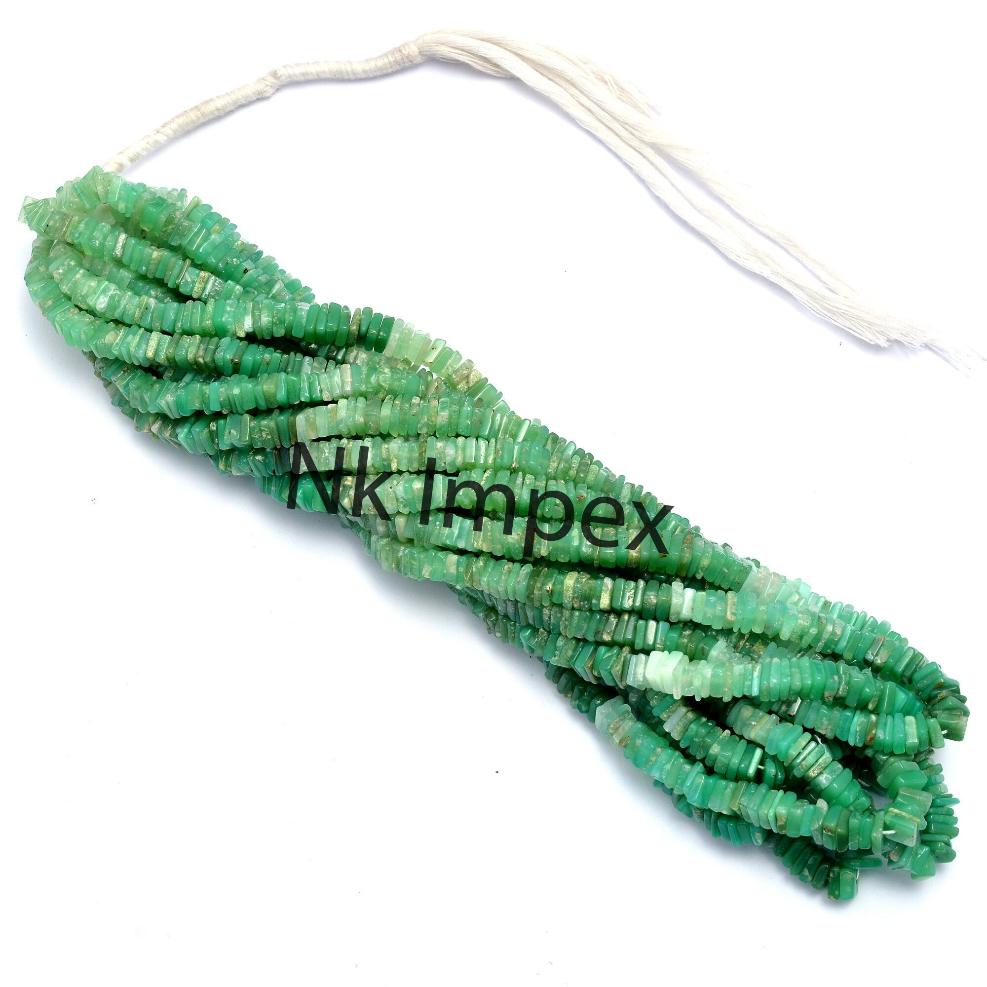 Natural Green Chrysoprase Smooth Square Beads, Chrysoprase Square Beads, Chrysoprase Square Jewelry Making Gemstone, 16 Inch Strand, SKU 116