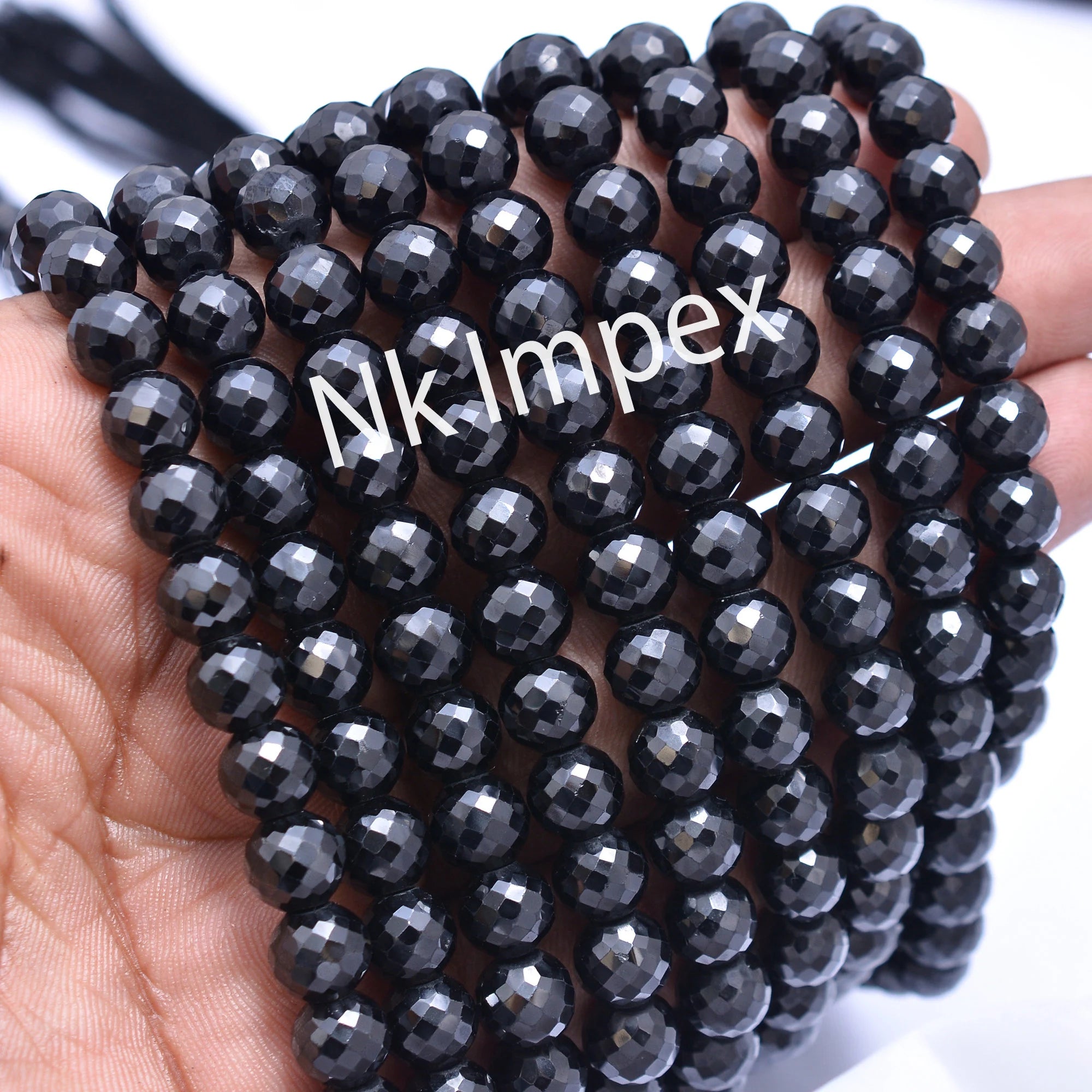 Black Spinel Faceted Round Balls Beads, Black Spinel Balls, Black Spinel Round, Black Spinel Gemstone Jewelry Making Beads