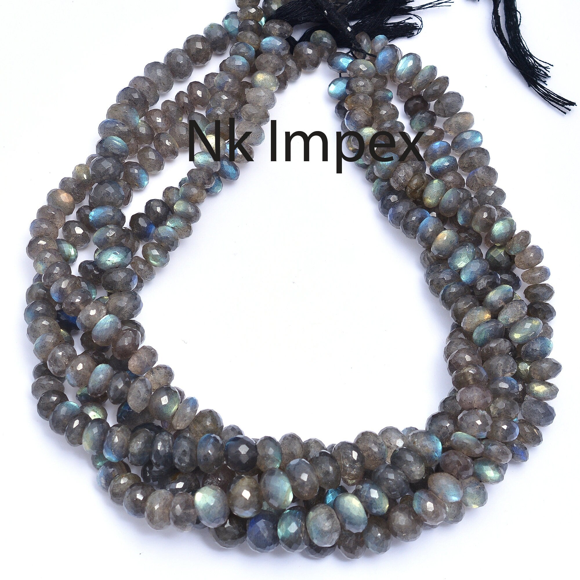 Flashy Labradorite Beads, 9 To 11 mm Beads, 15 Inch Beads Strand, Black Rainbow Beads, Faceted Rondelle Beads, Top Quality (SKU169)