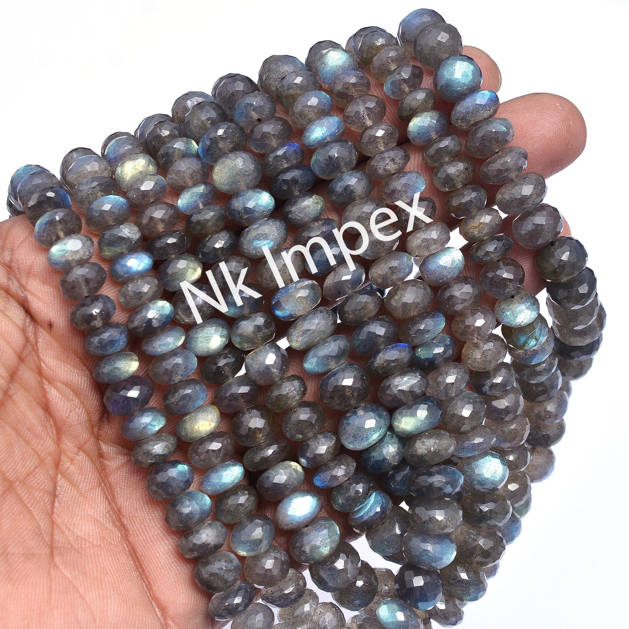Flashy Labradorite Beads, 9 To 11 mm Beads, 15 Inch Beads Strand, Black Rainbow Beads, Faceted Rondelle Beads, Top Quality (SKU169)