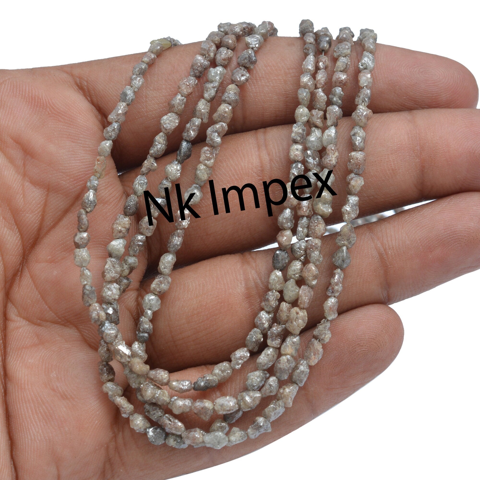 Natural Brown Diamond Chips Organic Beads, 2 To 4mm, 16 Inch, (SKU197)