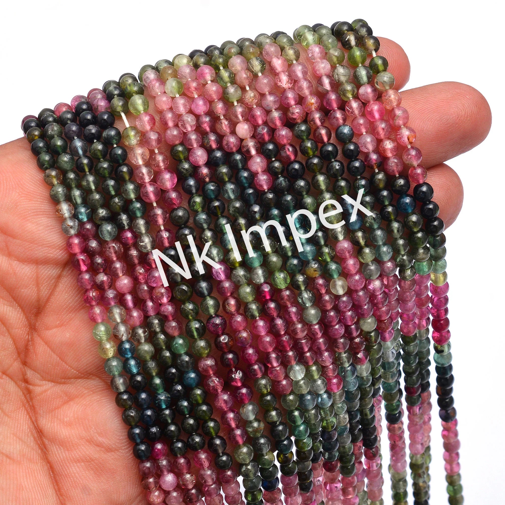 Multi Tourmaline Smooth Round Balls, 4 mm, Multi Tourmaline Balls, Multi Tourmaline Jewelry Gem Quality,15 Inch Price Per Strand